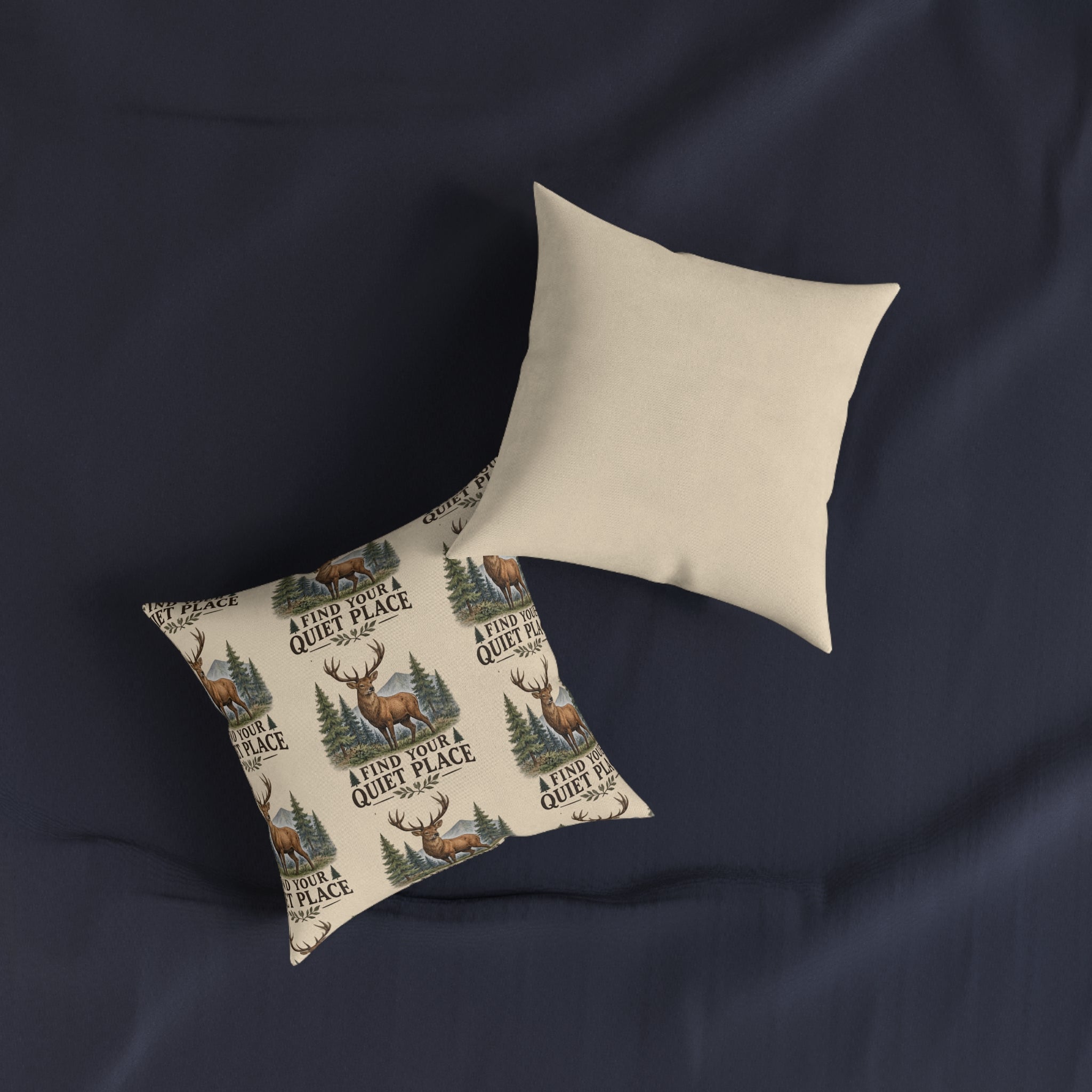 Square Cushion – Find Your Quiet Place | Relaxation & Wellbeing Cushion