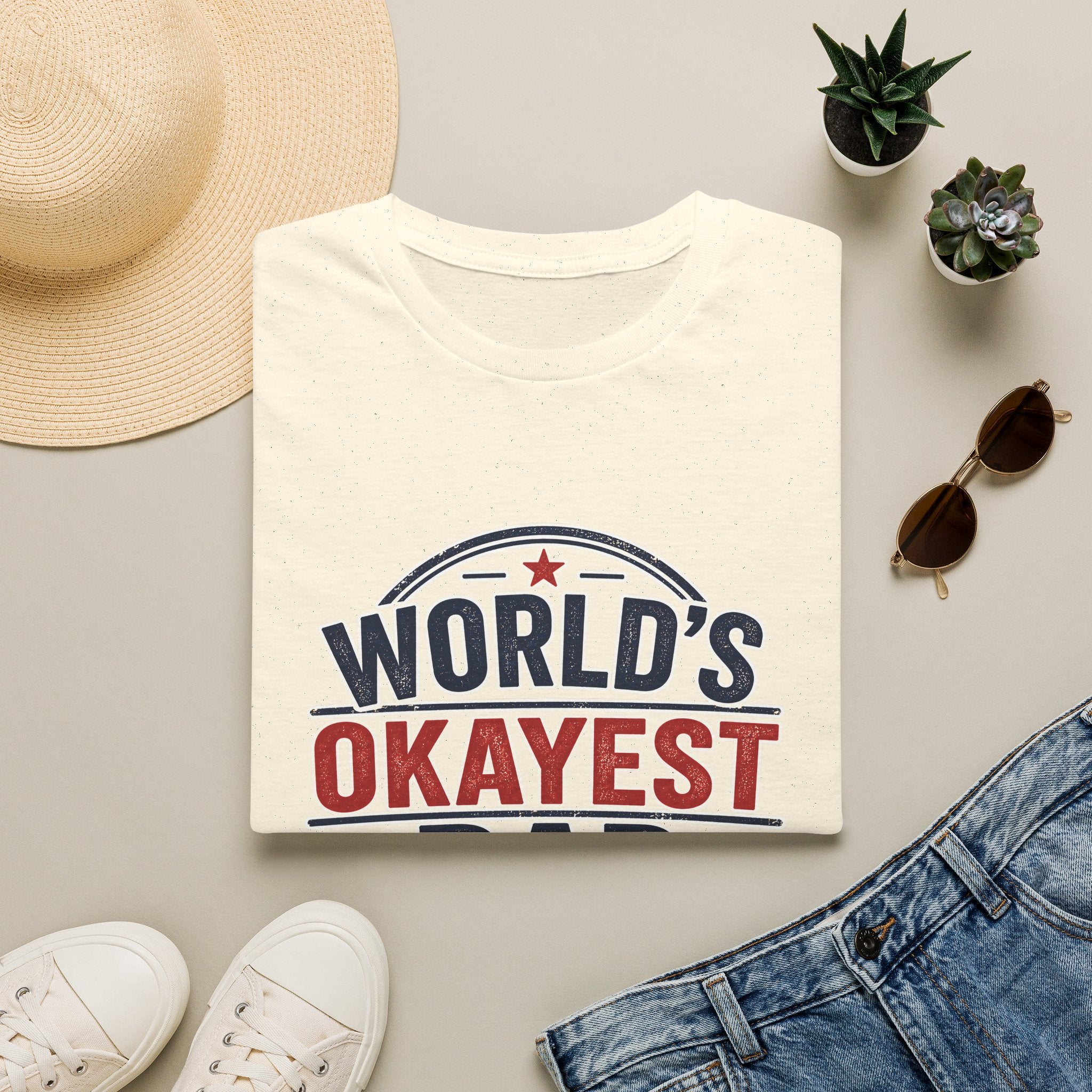 Dad T-Shirt - World's Okayest Dad