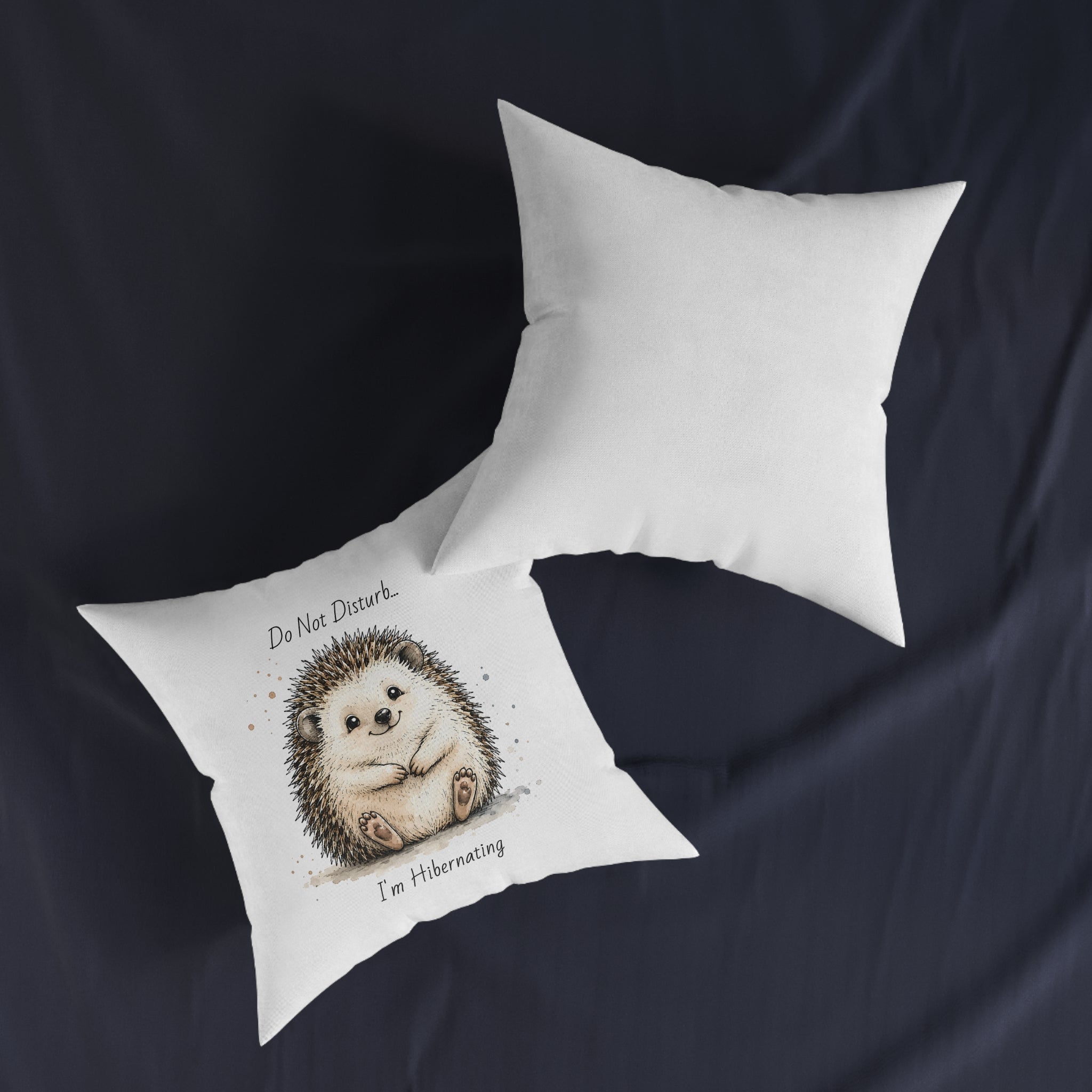Square Cushion – Do Not Disturb... I'm Hibernating | Funny Woodland Cushion