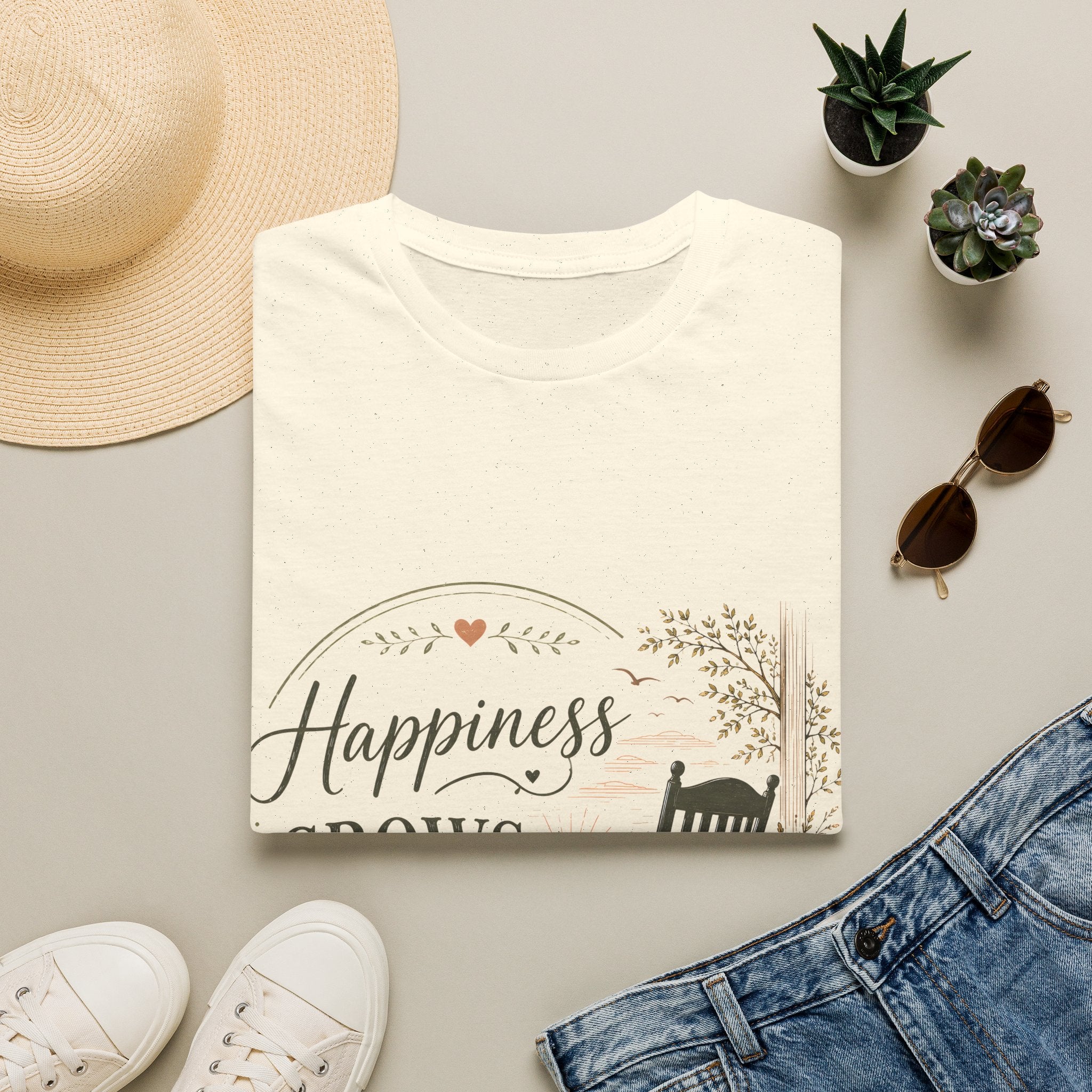 Unisex T-Shirt - Happiness Grows Here