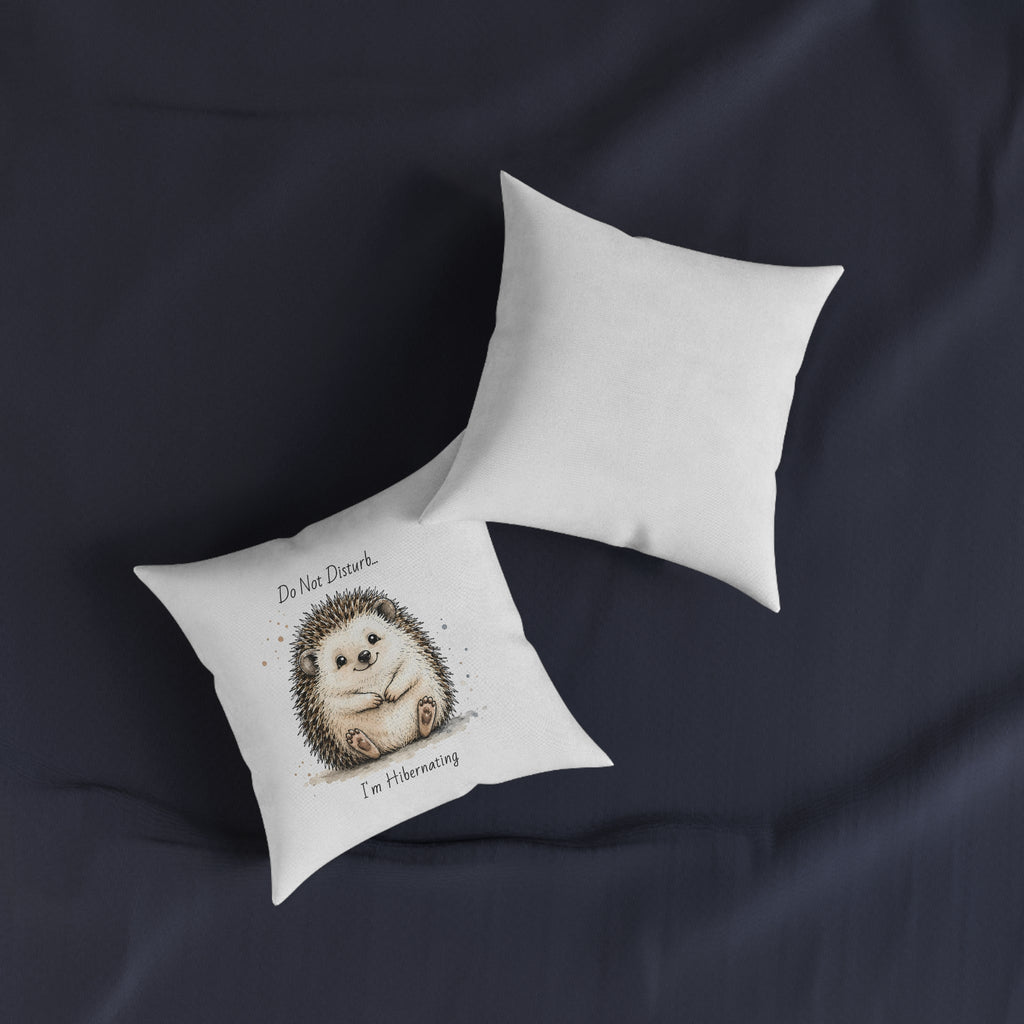 Square Cushion – Do Not Disturb... I'm Hibernating | Funny Woodland Cushion