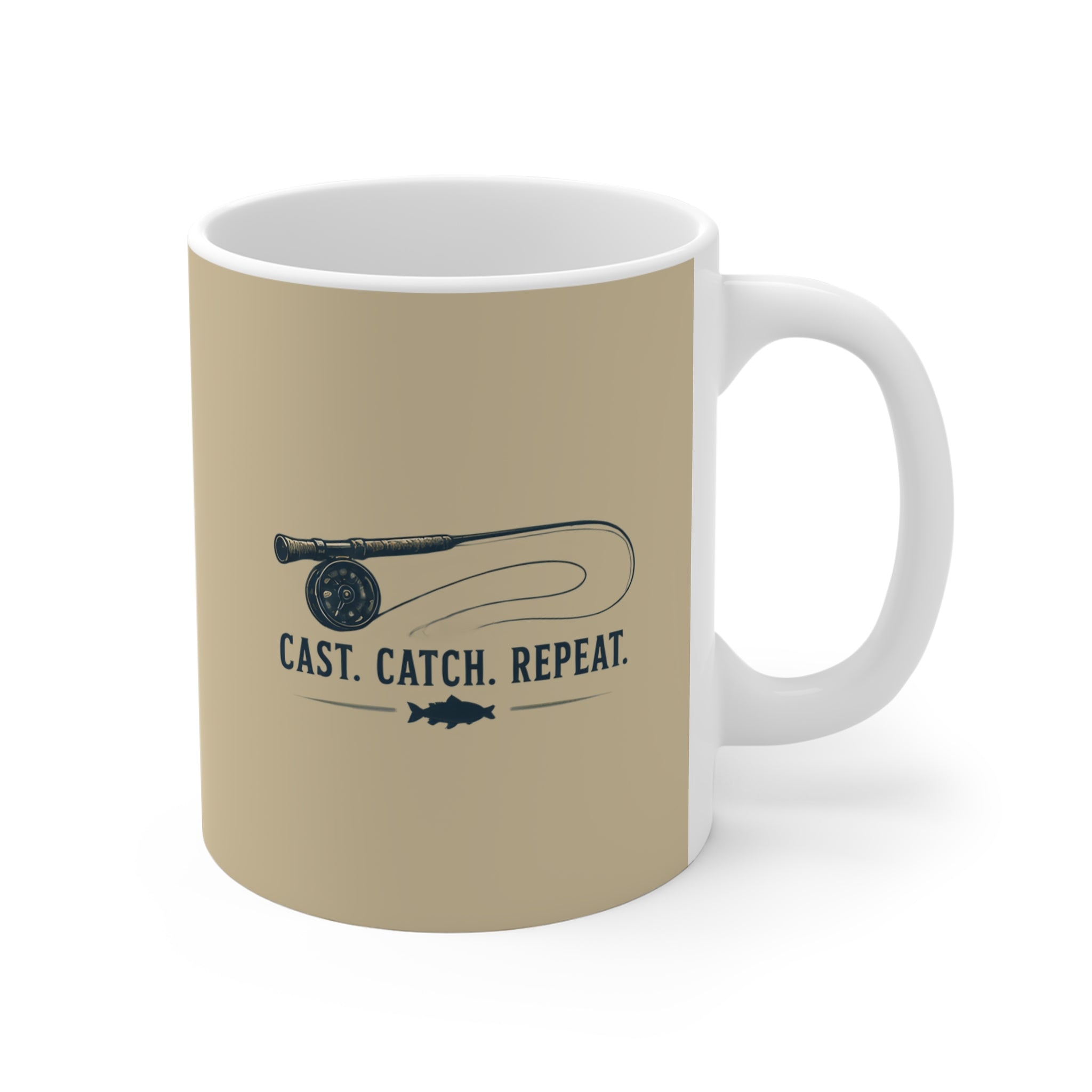 Ceramic Mug – Cast. Catch. Repeat. | Fishing & Angling Mug