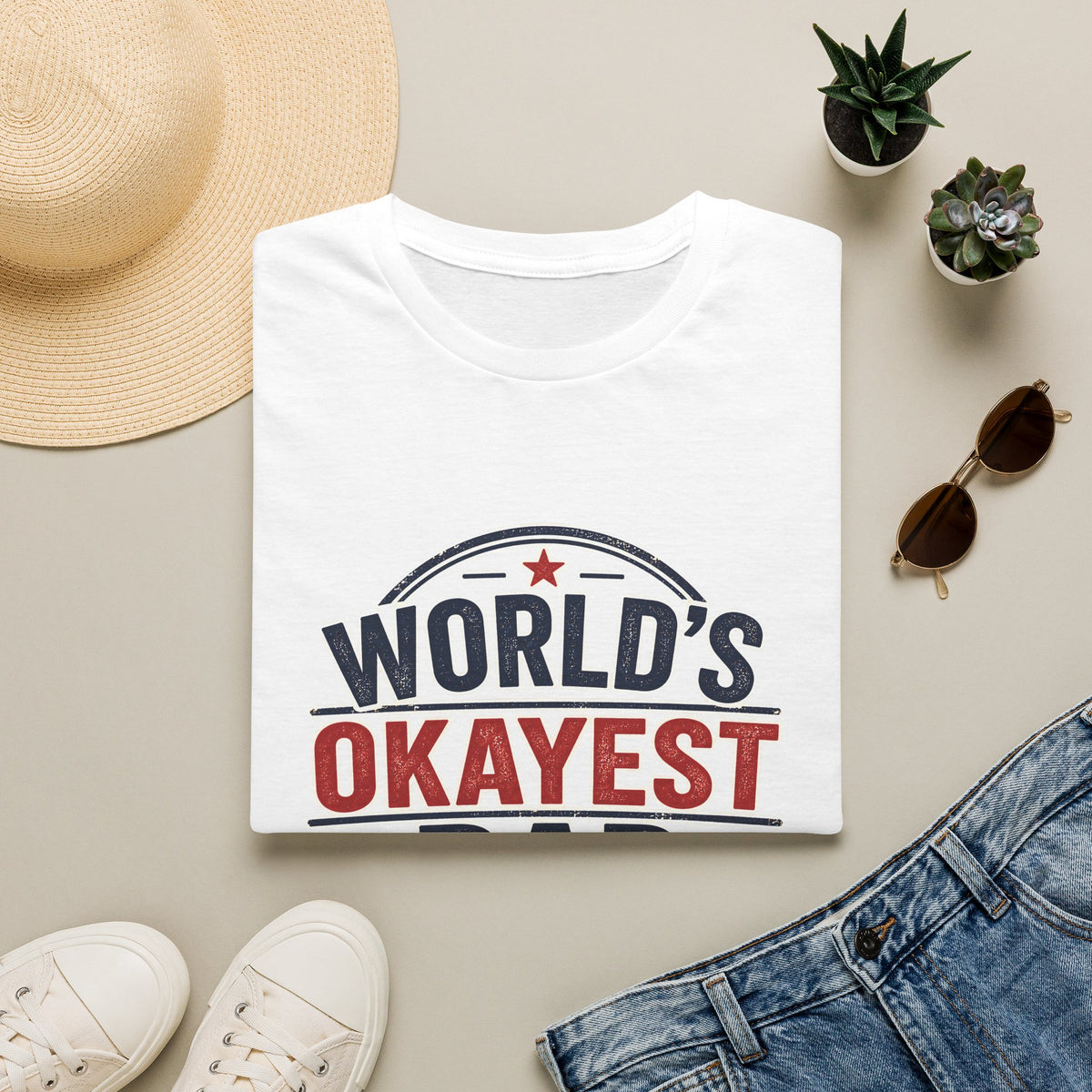 Dad T-Shirt - World's Okayest Dad