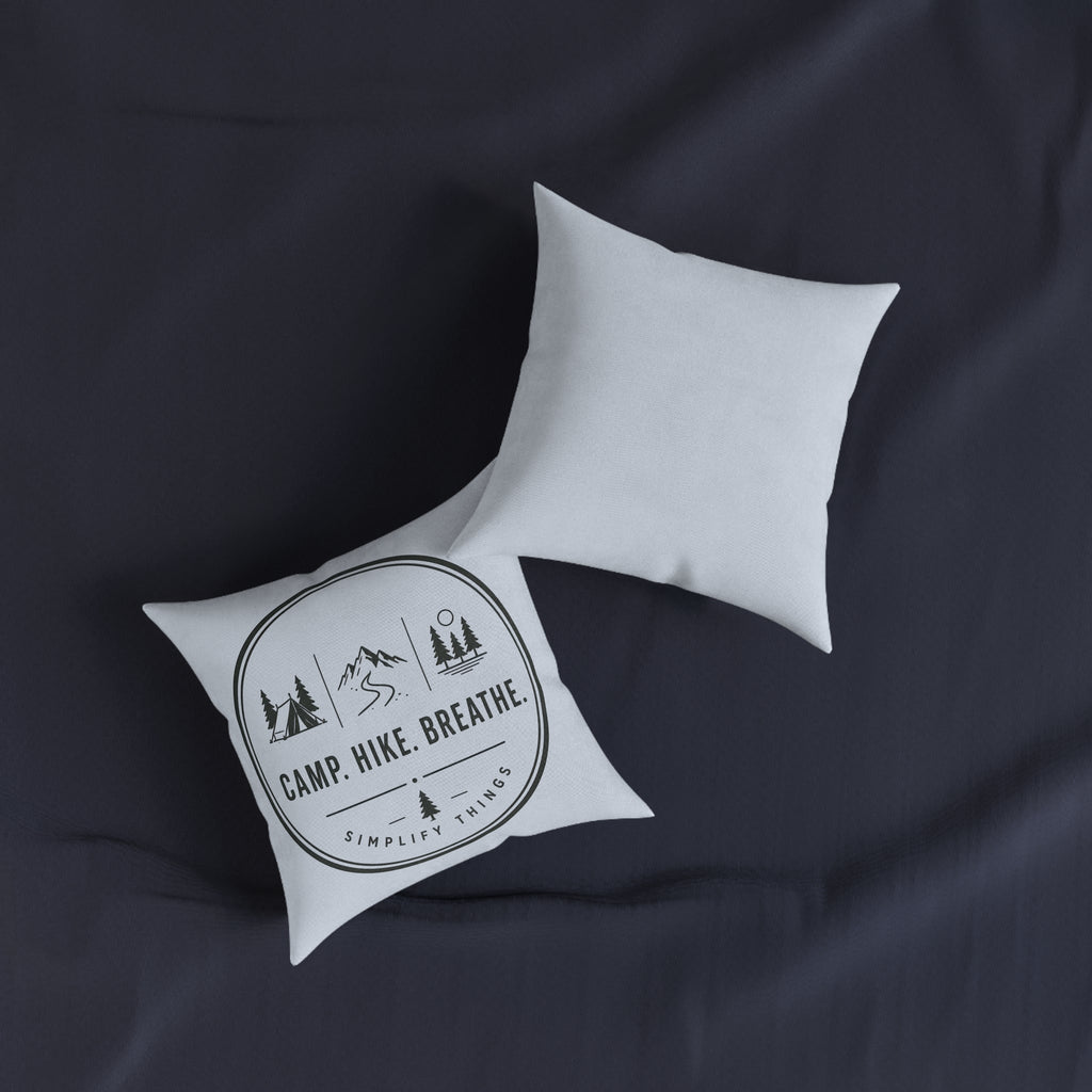 Square Cushion - Camp. Hike. Breathe.