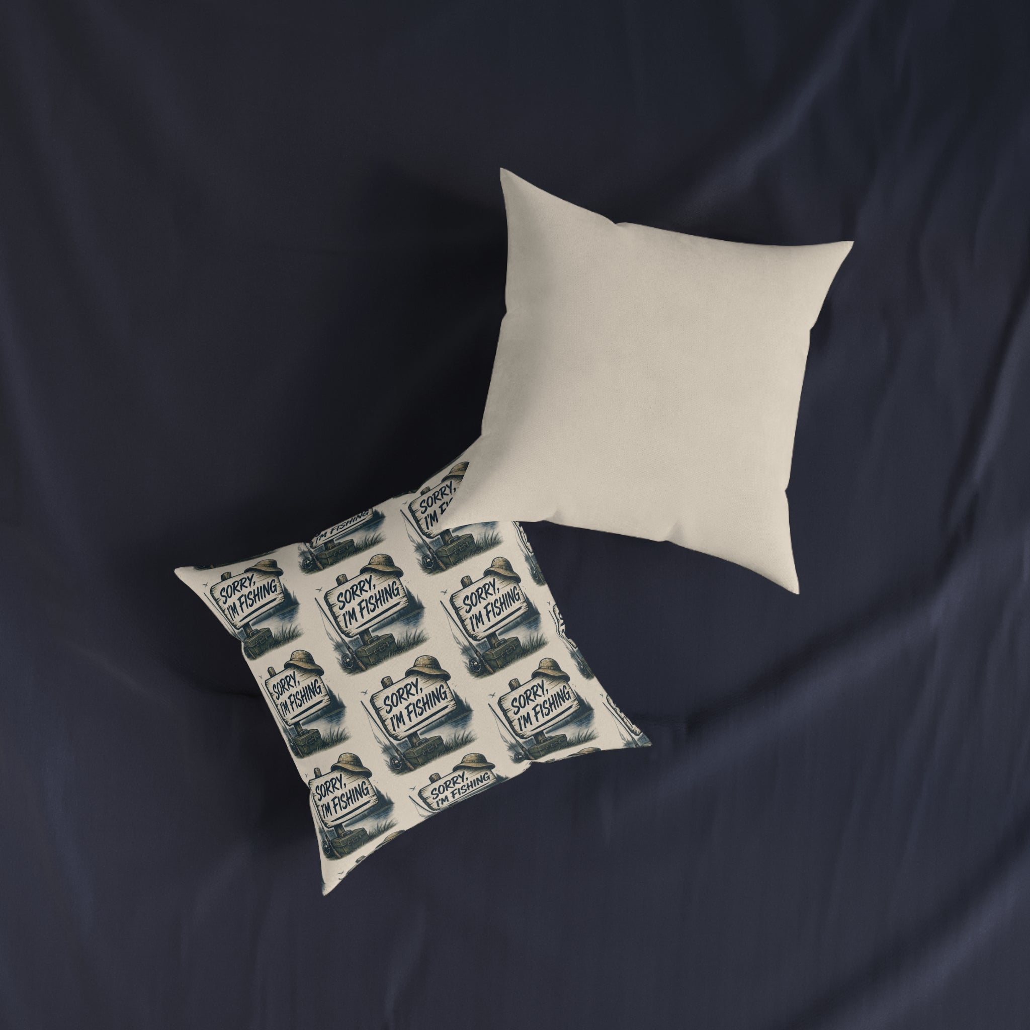 Square Cushion – Sorry, I'm Fishing | Funny Fishing Cushion