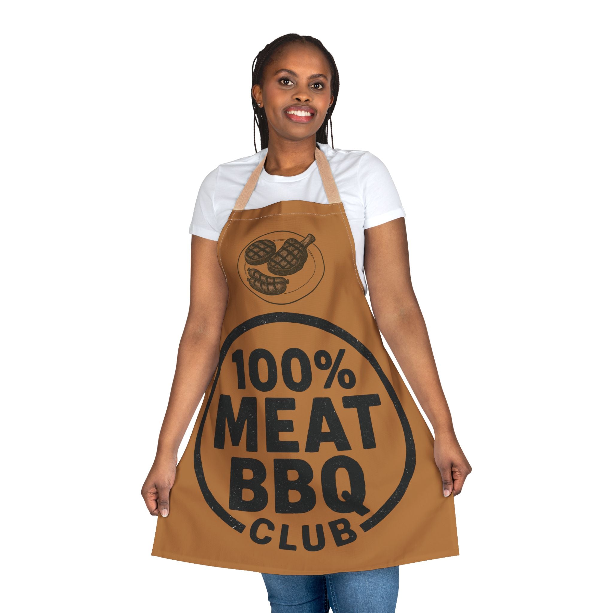 Kitchen Apron - 100% Meat BBQ Club Design