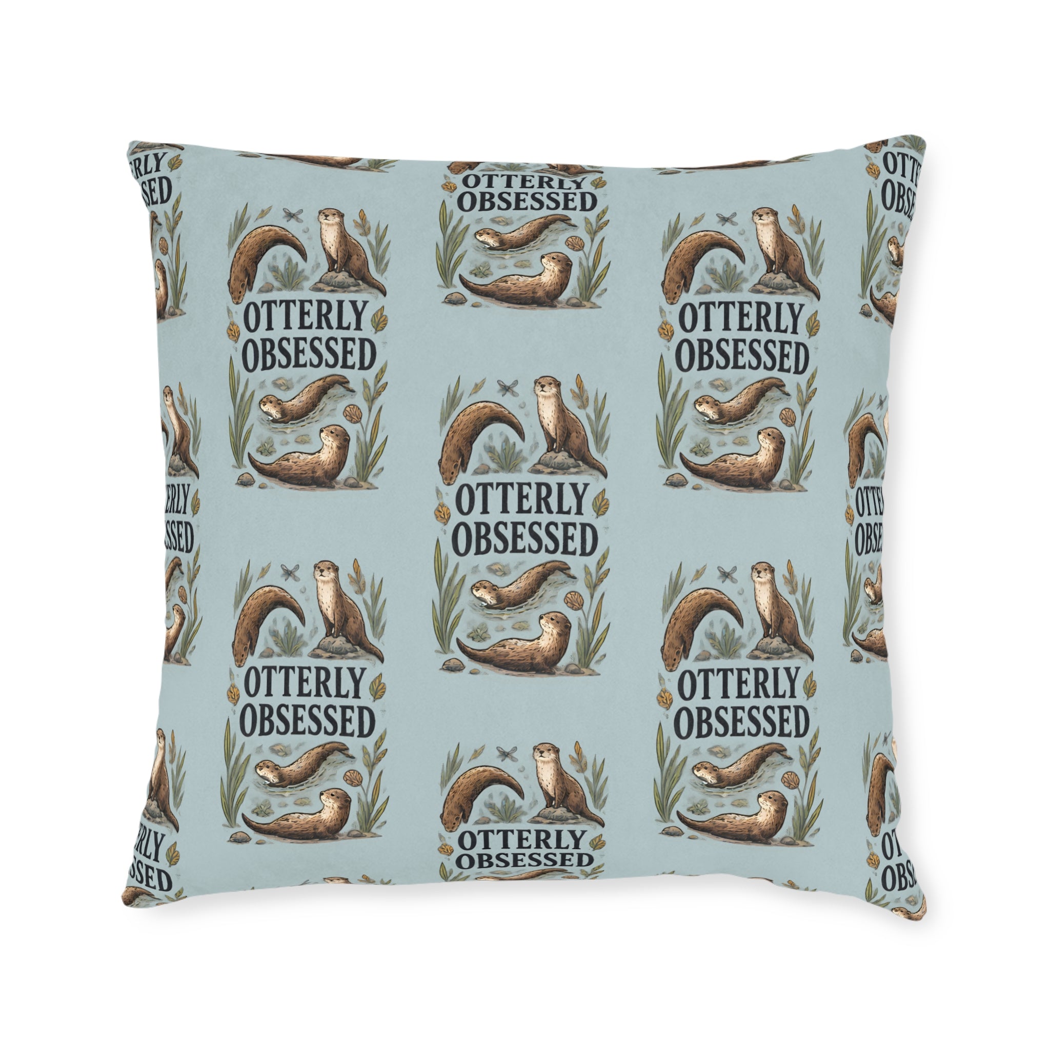 Square Cushion – Otterly Obsessed | Otter Lover Cushion