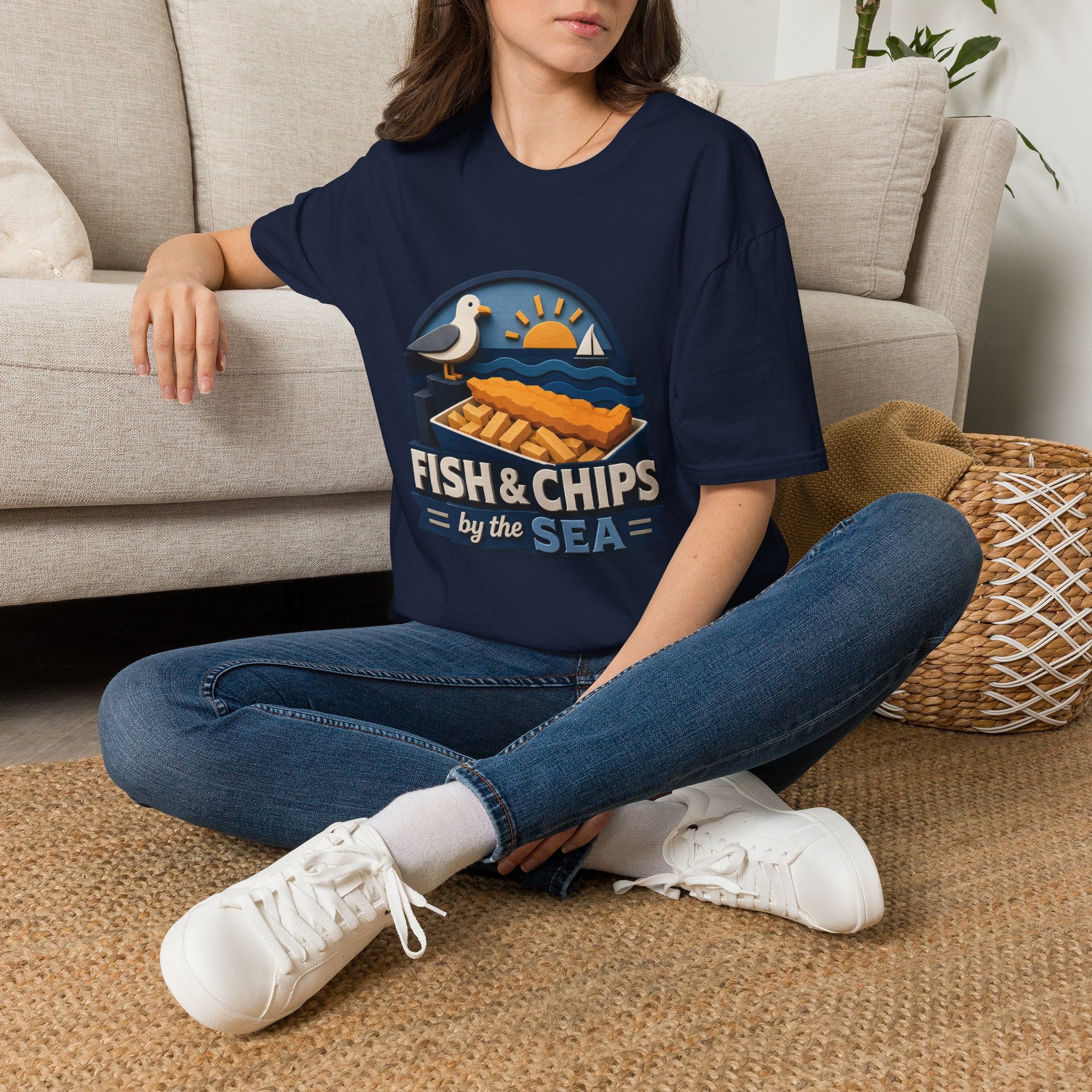 Unisex T-Shirt - Fish & Chips By The Sea