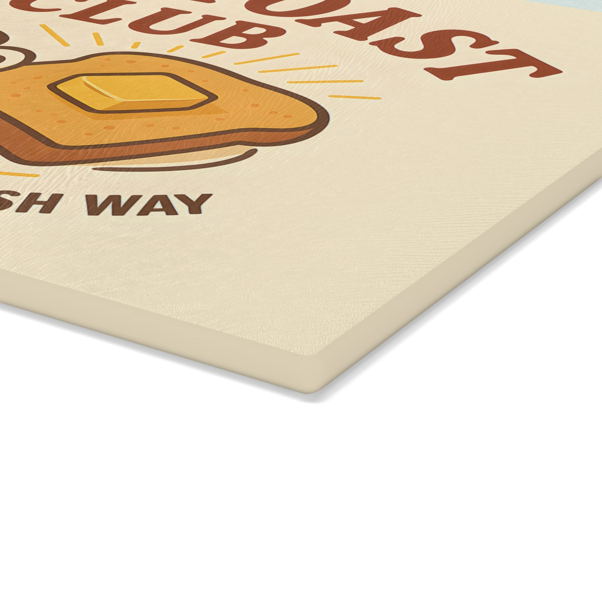 Glass Cutting Board - Tea & Toast Design