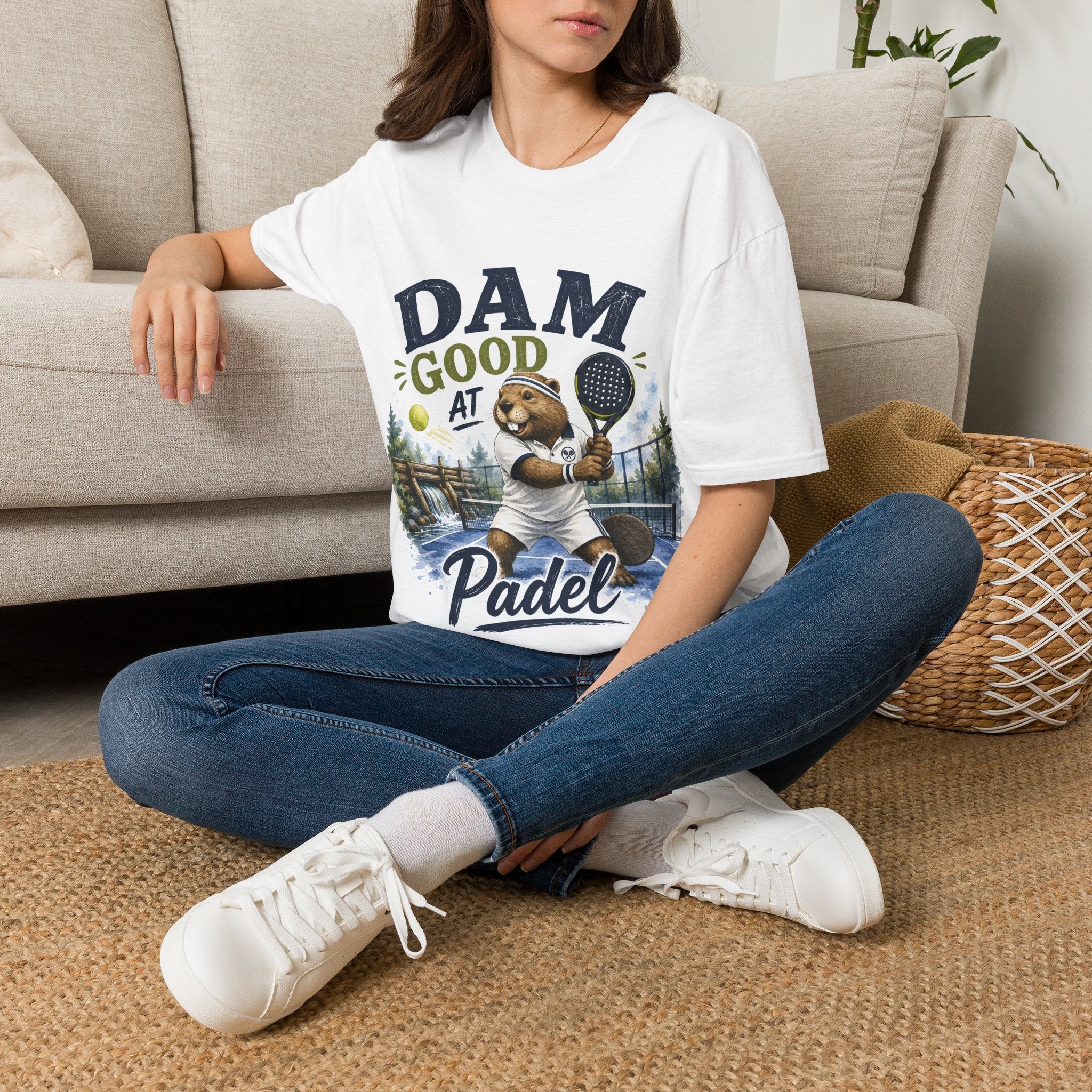 Unisex T-Shirt – Dam Good at Padel | Beaver Graphic Tee