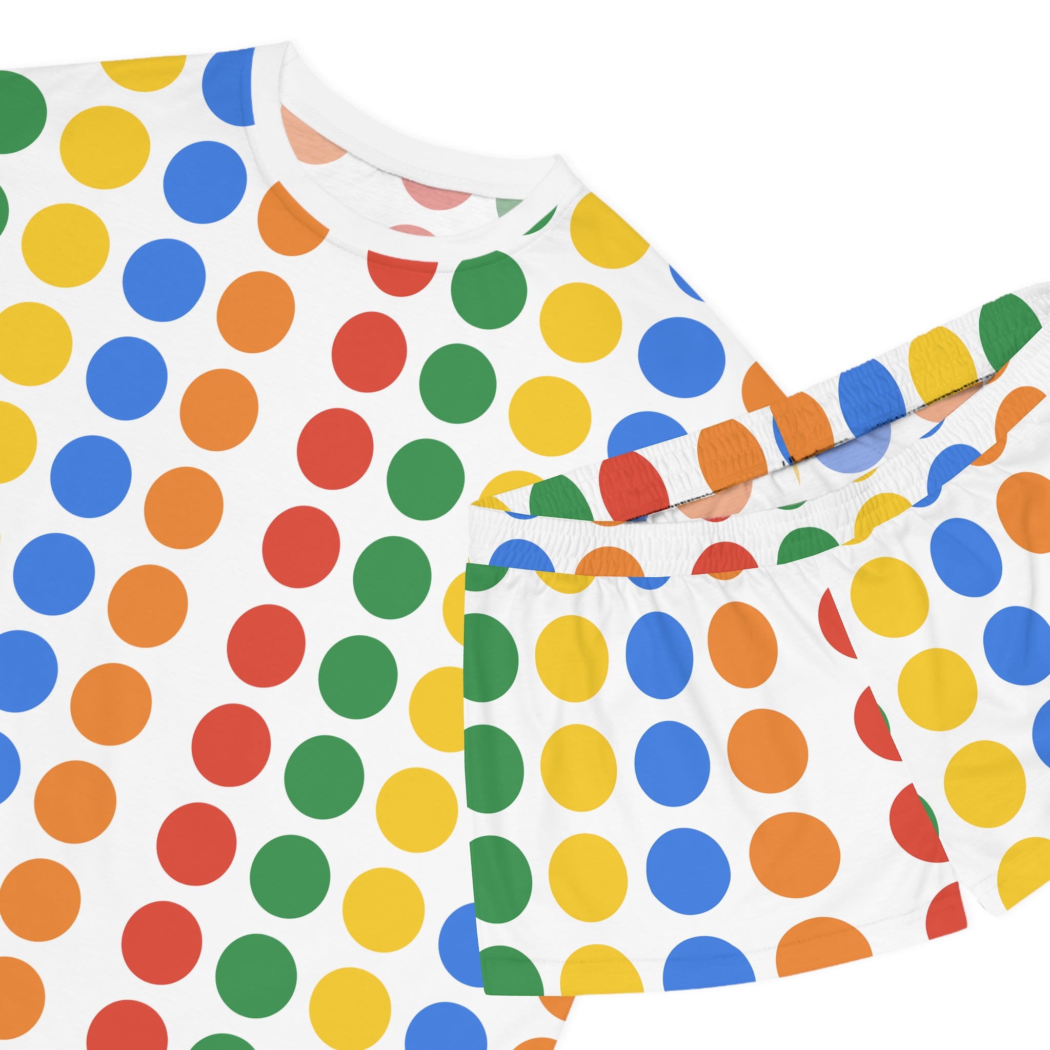 Women's Pyjama Set - Multi Colour Vibrant Circle Pattern