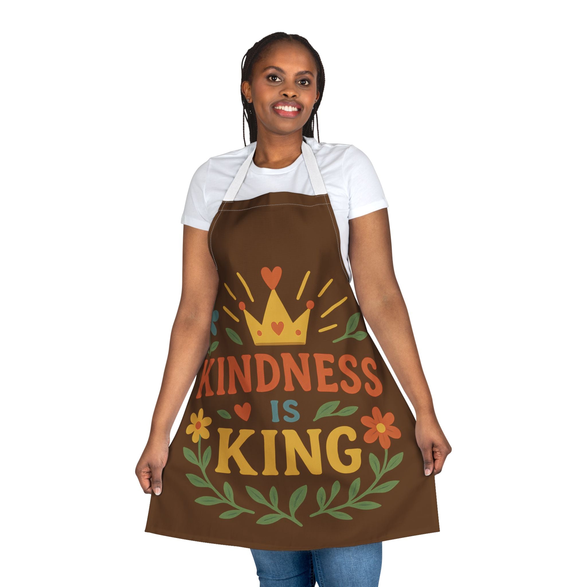 Kitchen Apron - Kindness Is King Design