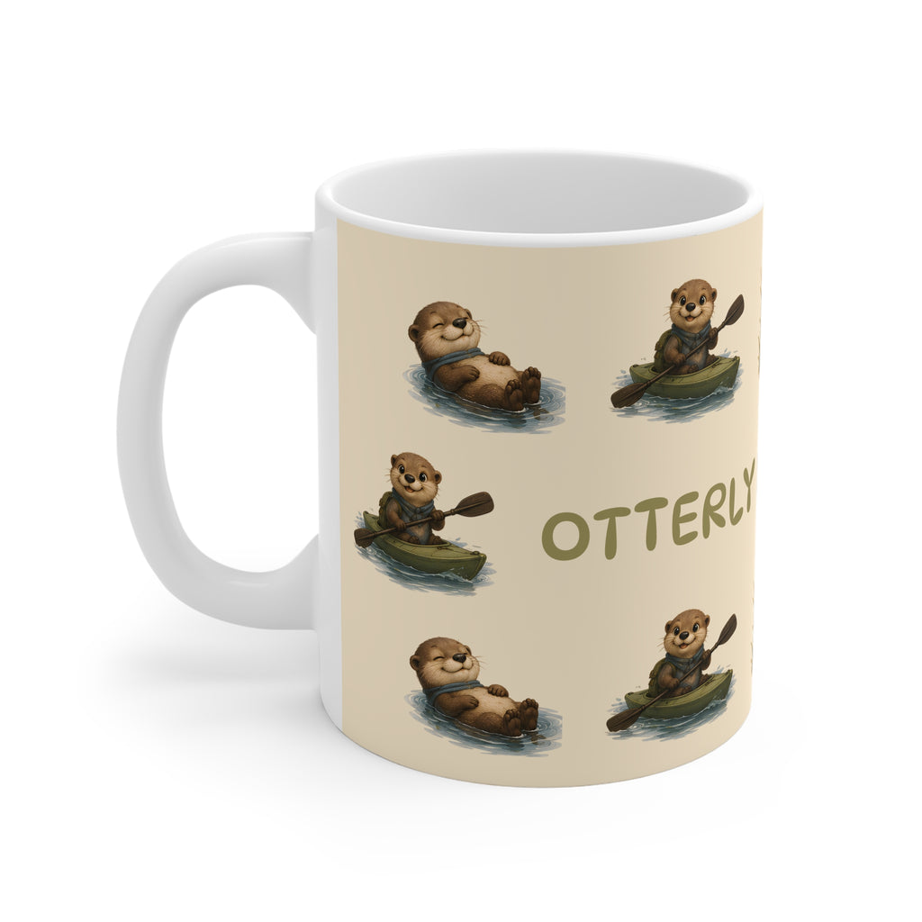 Otterly Unbothered - Ceramic Mug - Beige