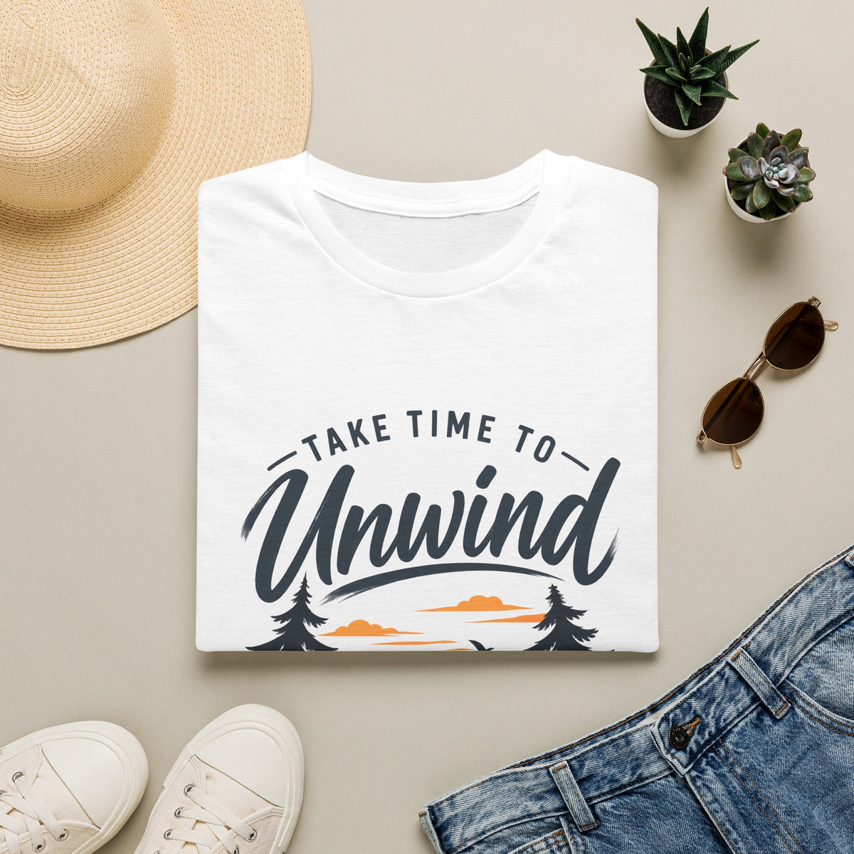 Men's T-Shirt – Take Time To Unwind | Relaxed Lifestyle T-Shirt