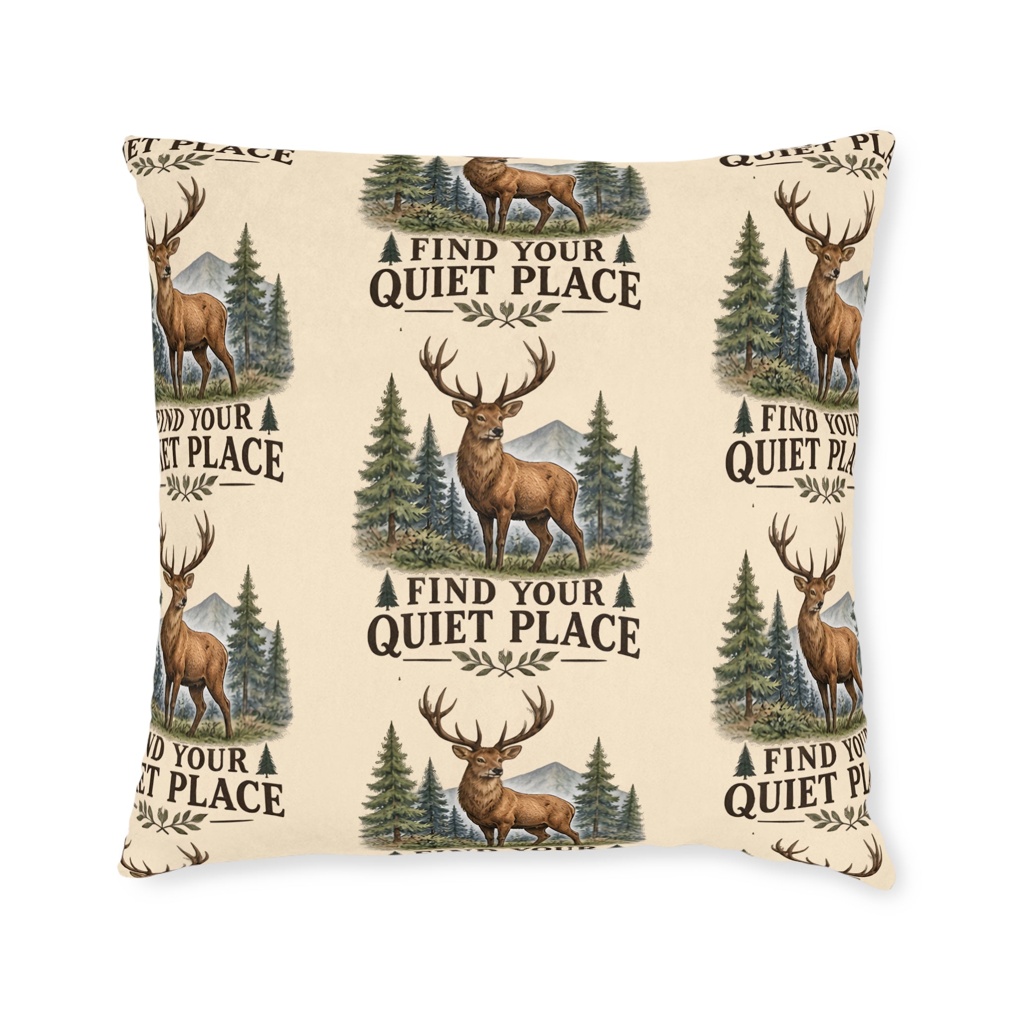 Square Cushion – Find Your Quiet Place | Relaxation & Wellbeing Cushion