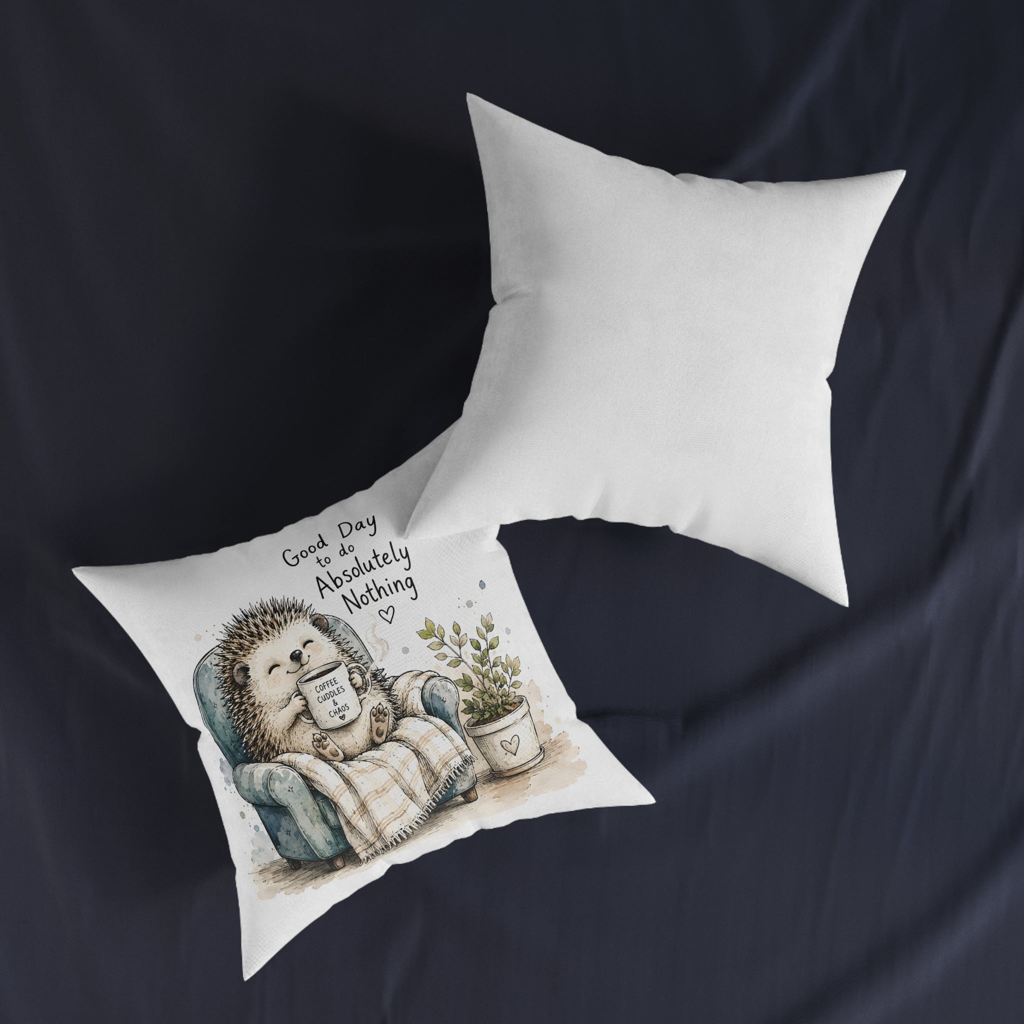Square Cushion – Good Day to Do Absolutely Nothing | Funny Relaxing Cushion