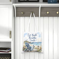 Large Beach Tote Bag – Sit Back. Breathe. Smile.