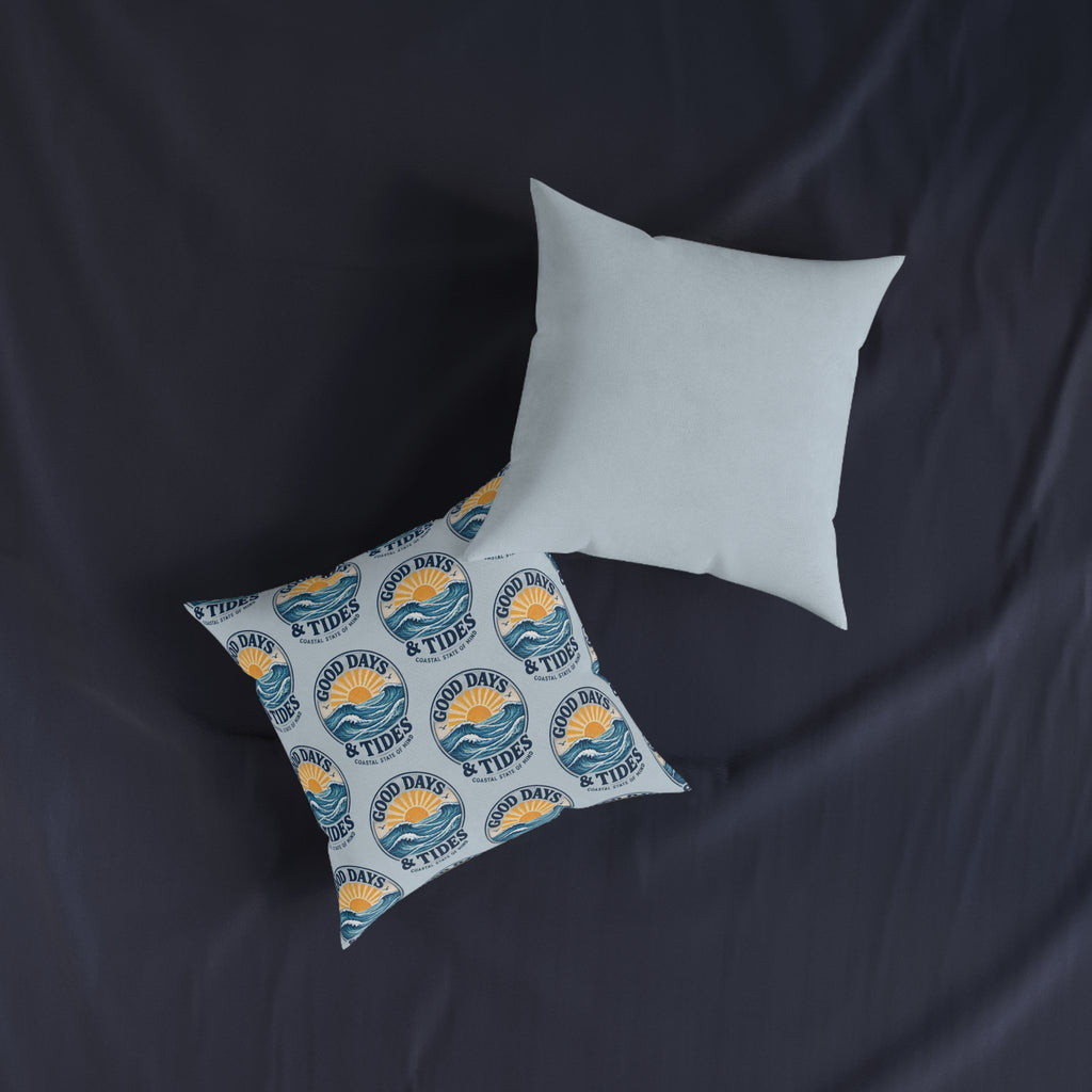 Square Cushion - Good Days & Tides | Coastal Home Decor