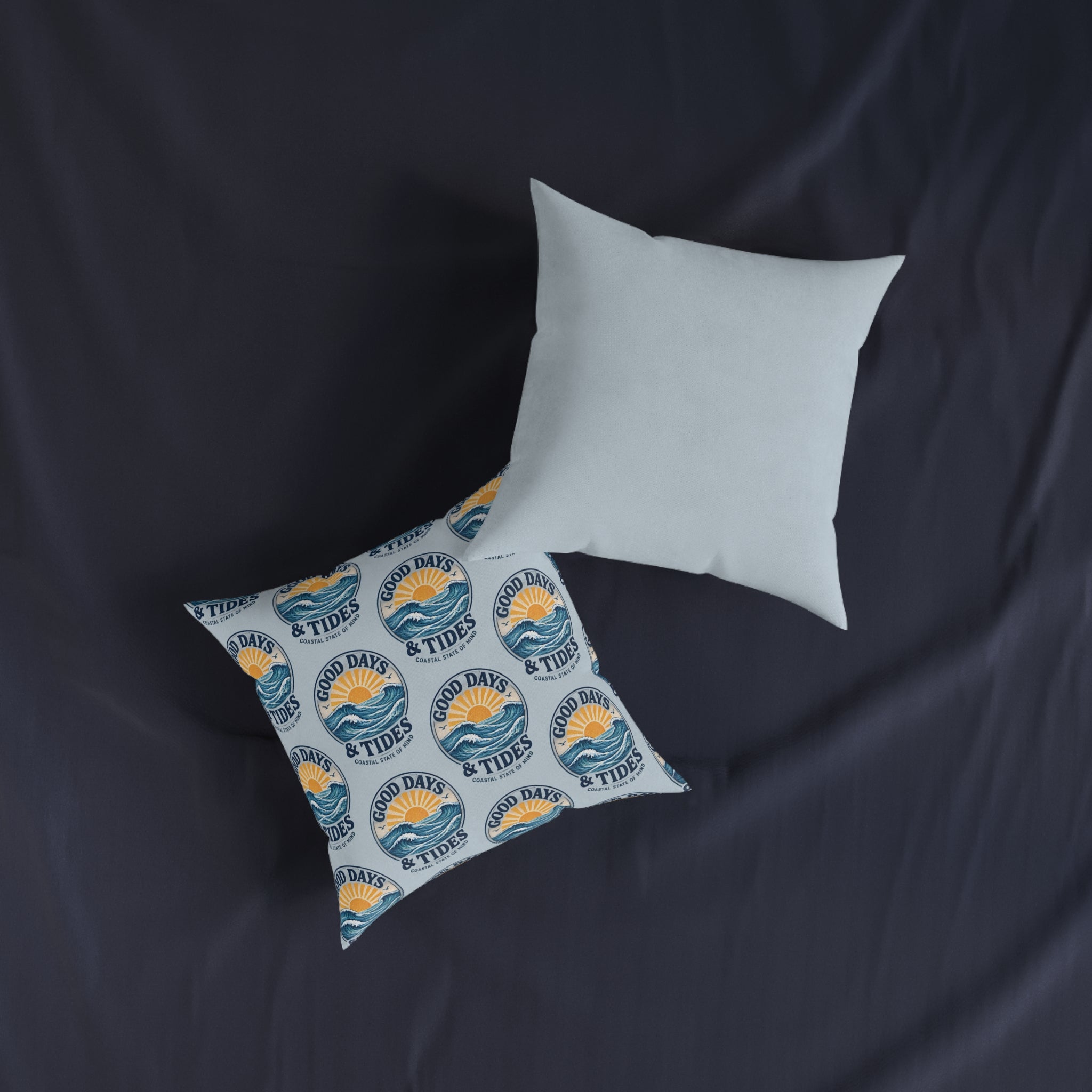 Square Cushion - Good Days & Tides | Coastal Home Decor