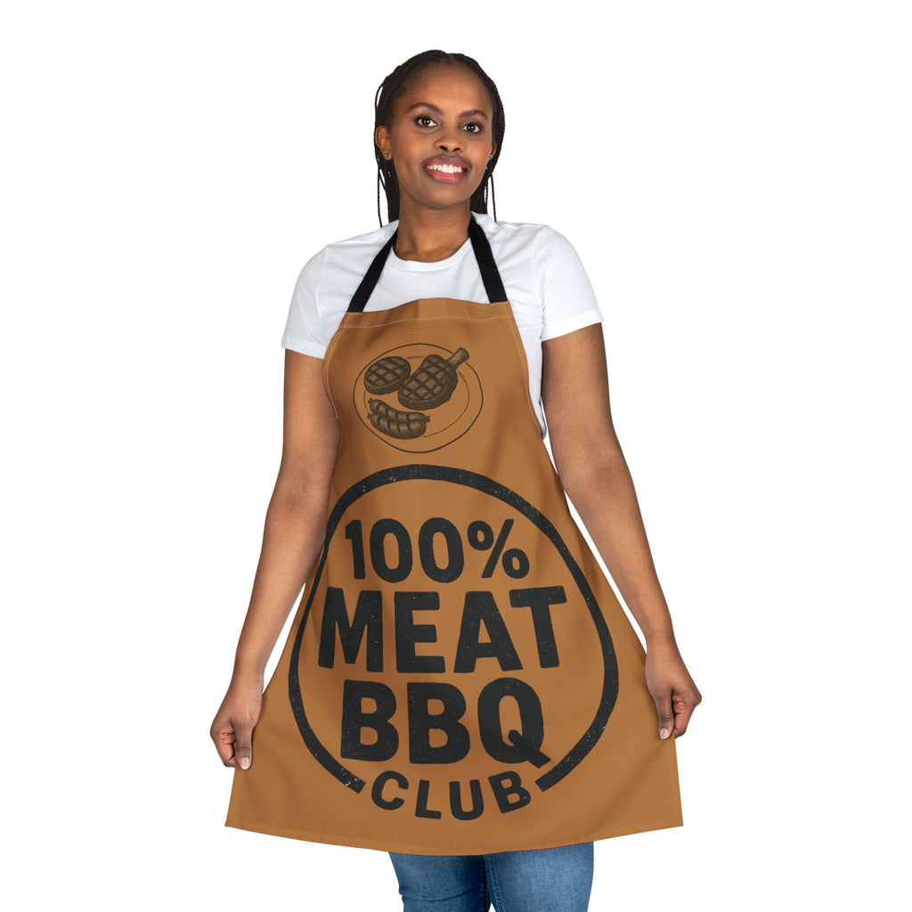Kitchen Apron - 100% Meat BBQ Club Design