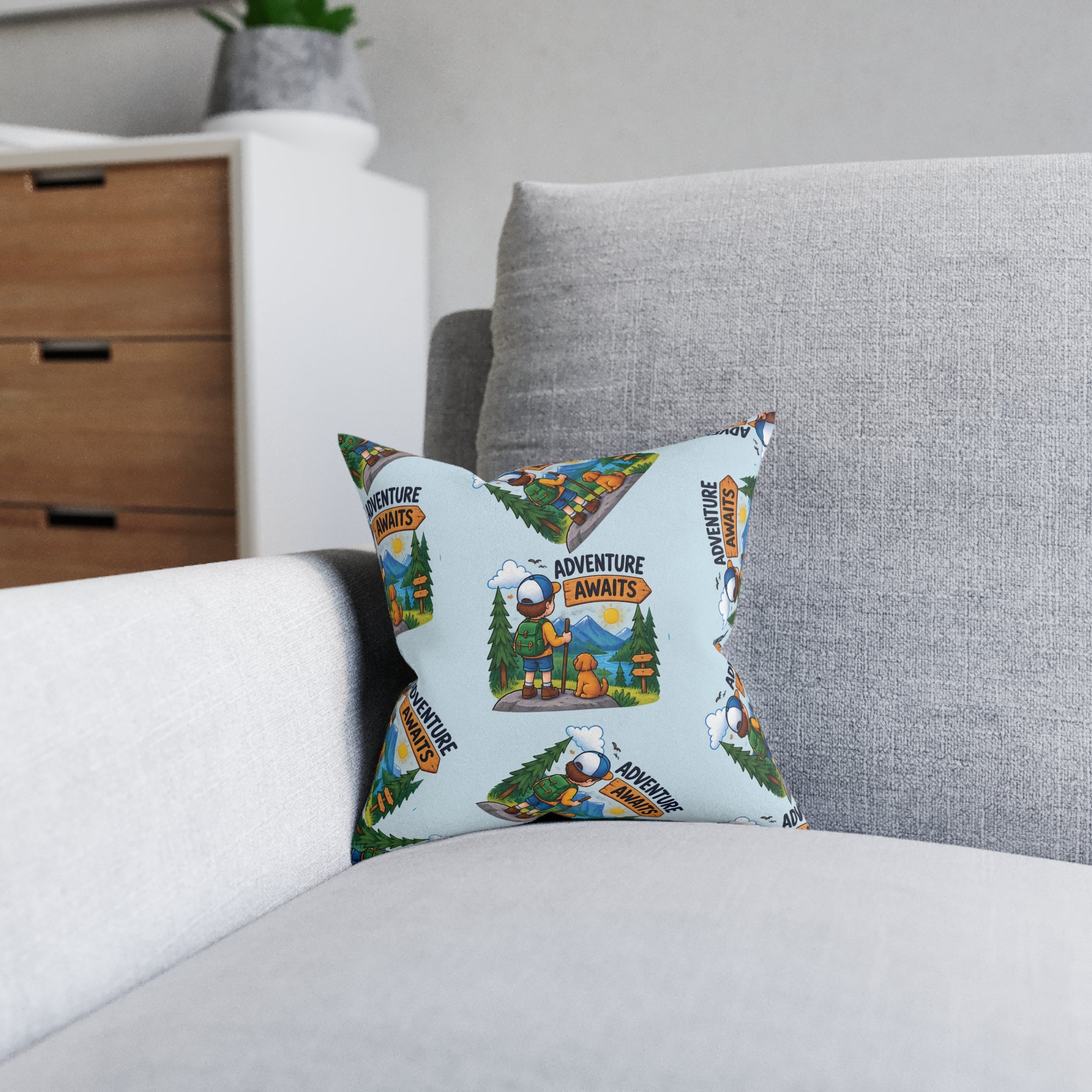 Square Cushion - Adventure Awaits