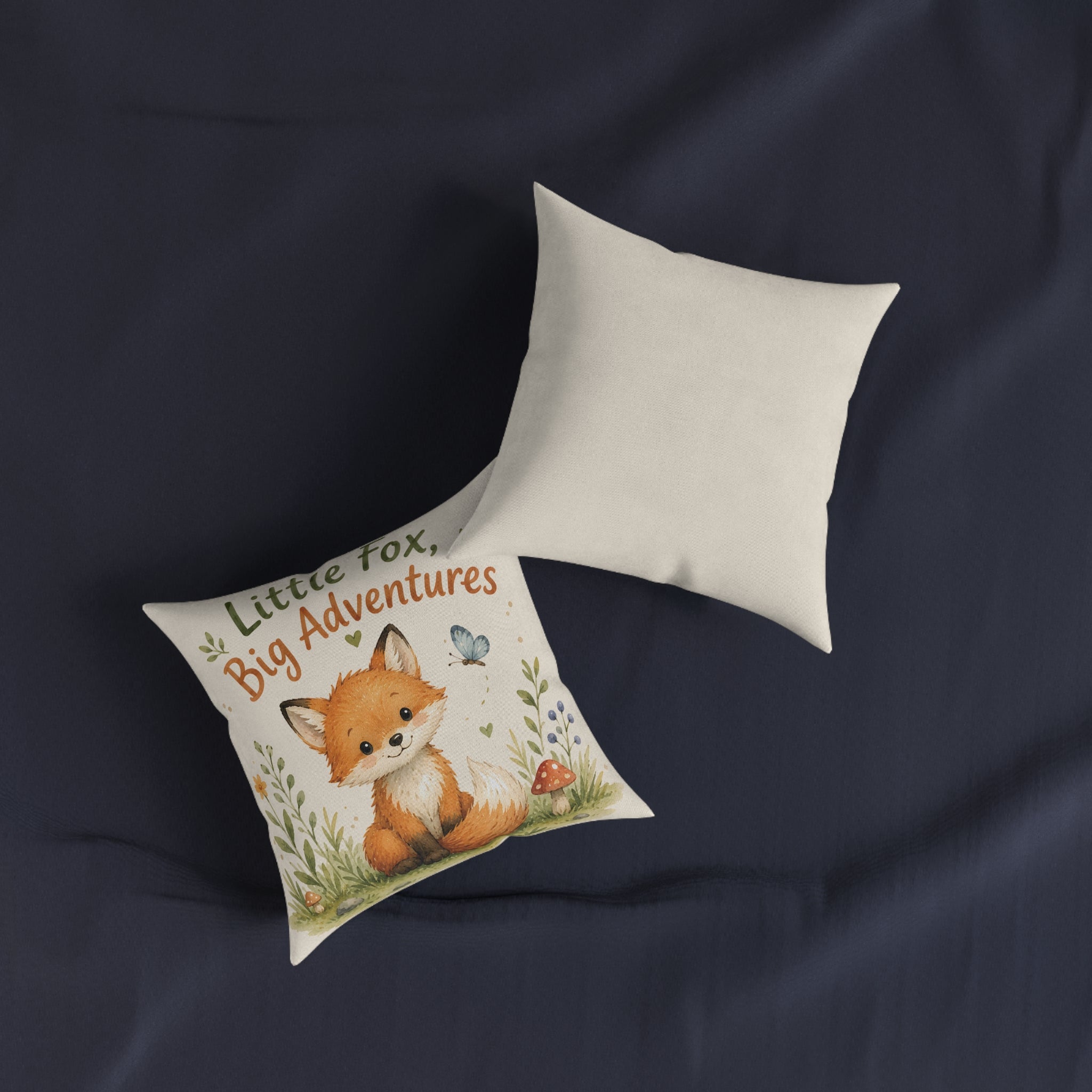 Square Cushion - Litte Fox, Big Adventures Nursery, Playroom, Themed Children Bedrooms