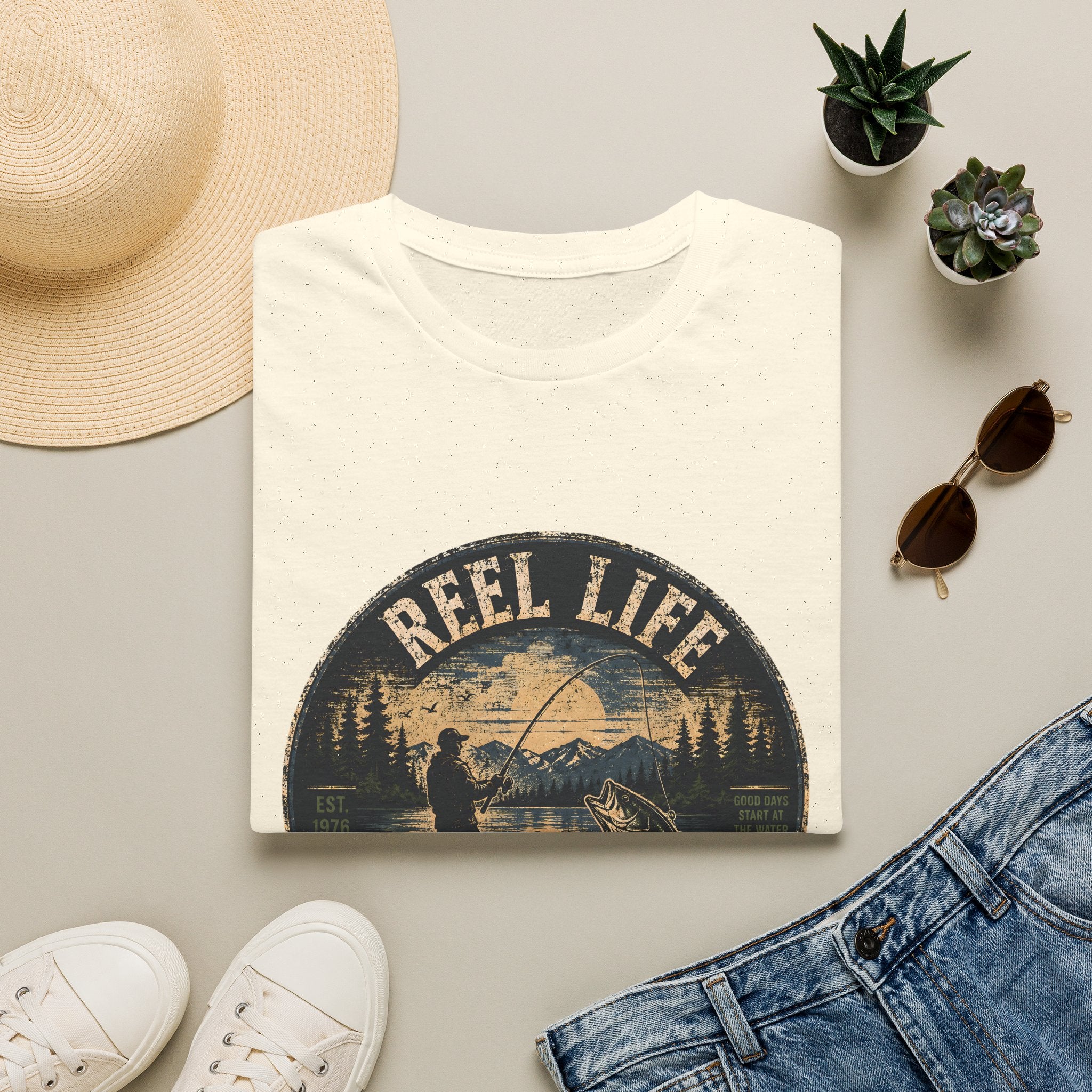 Unisex T-Shirt - Reel Life | Fishing Graphic Tee