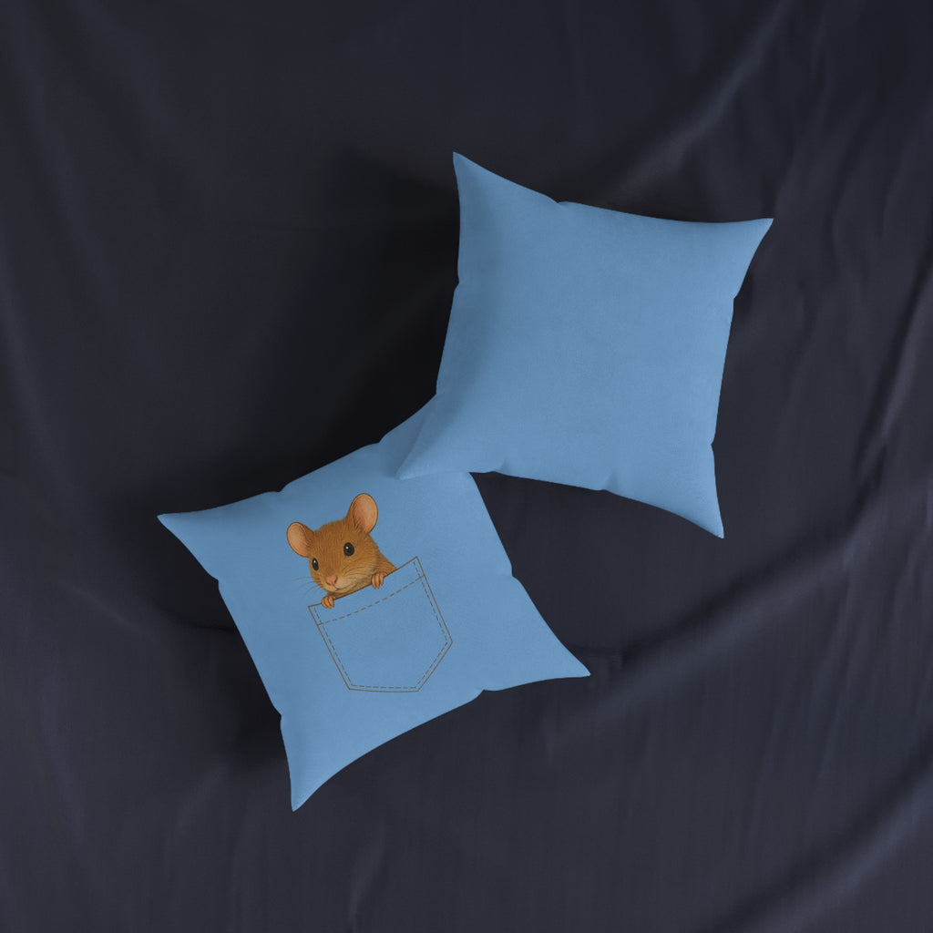 Square Cushion - Mouse in a Pocket Design