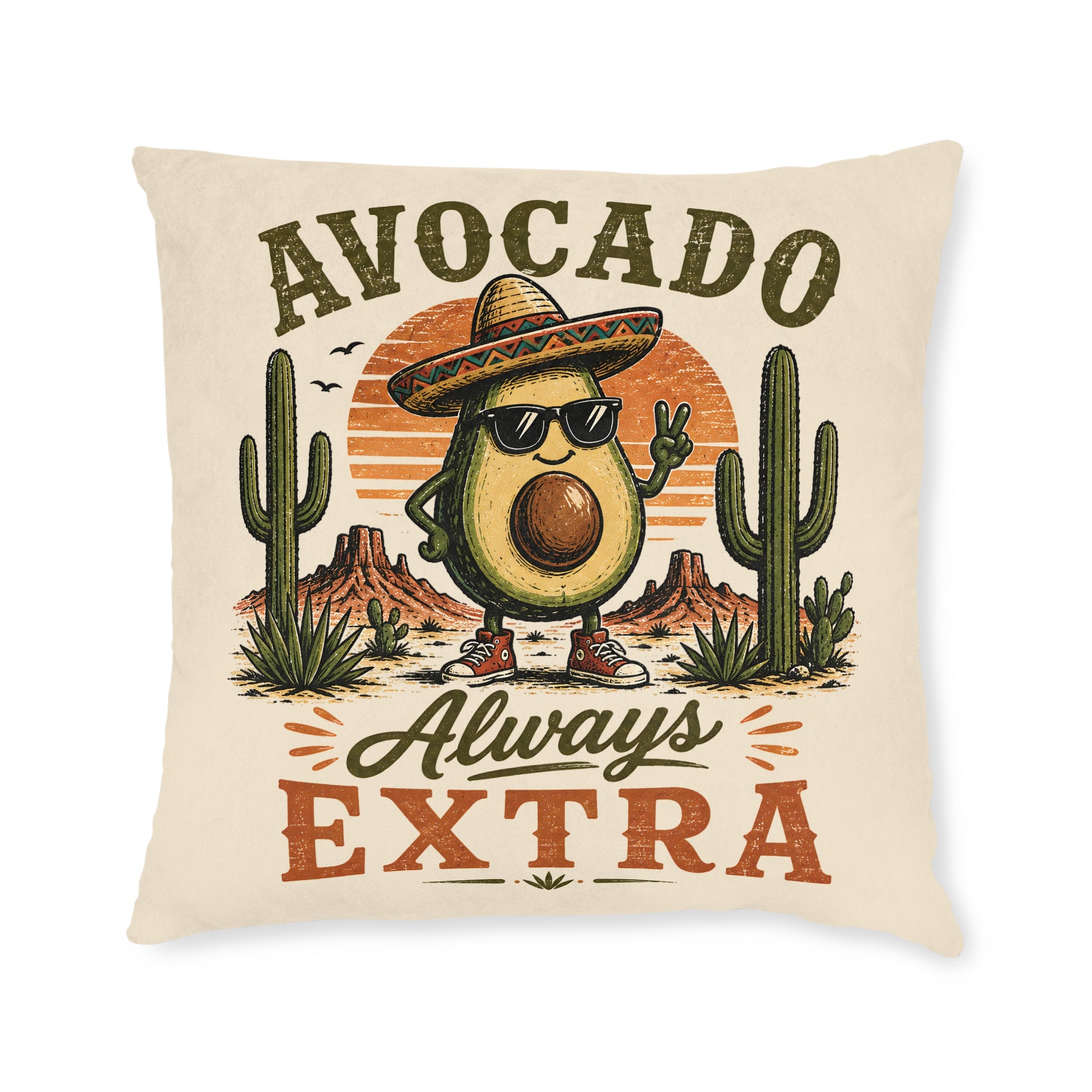 Square Cushion - Avocado Always Extra