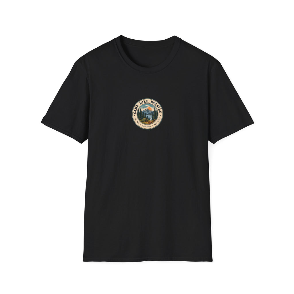Unisex T-Shirt – Camp. Hike. Breathe. | Outdoor Adventure Tee