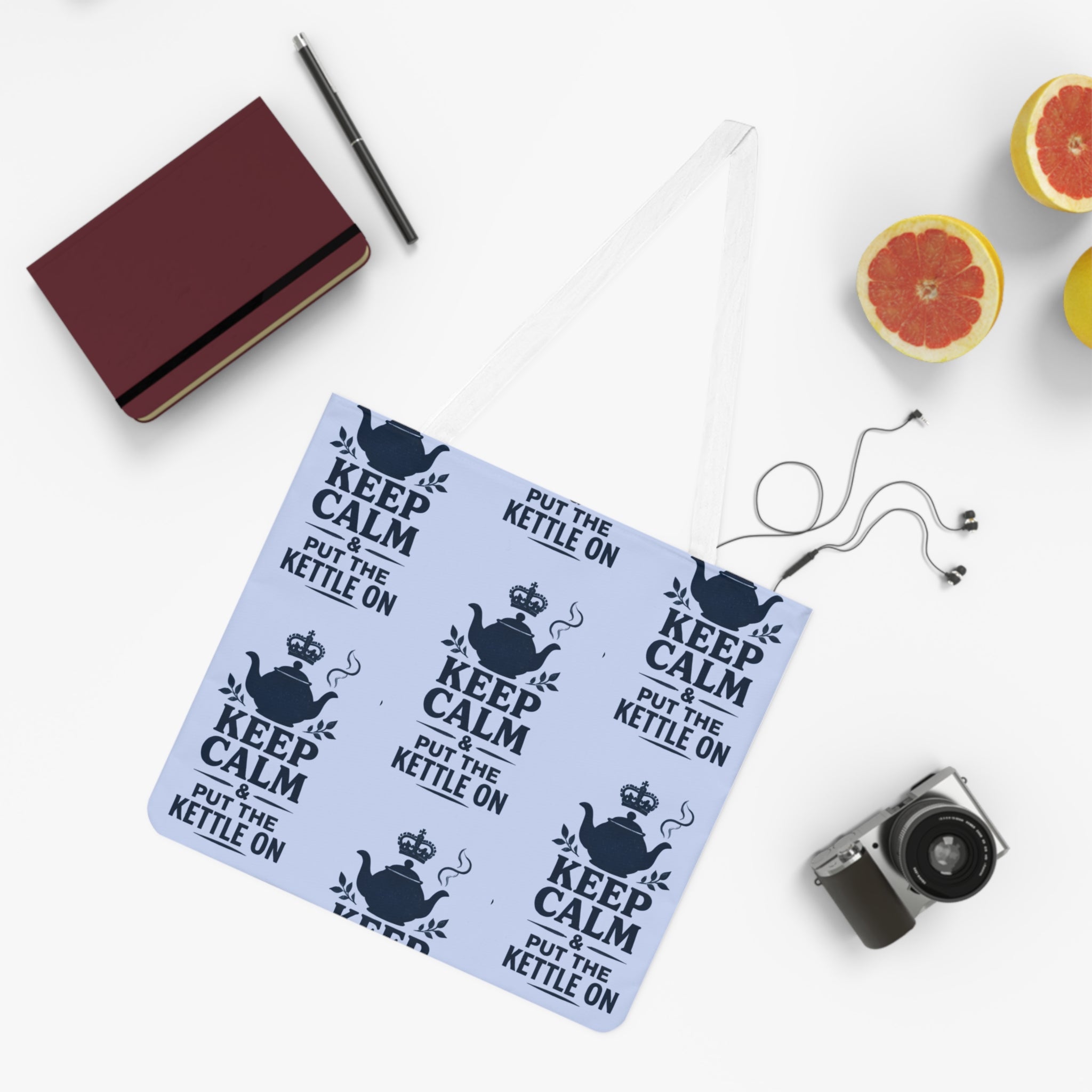 Large Beach Tote Bag – But First Tea