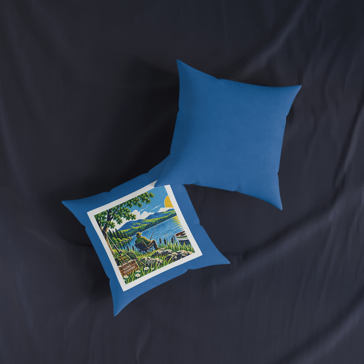 Square Cushion - Gone Fishing