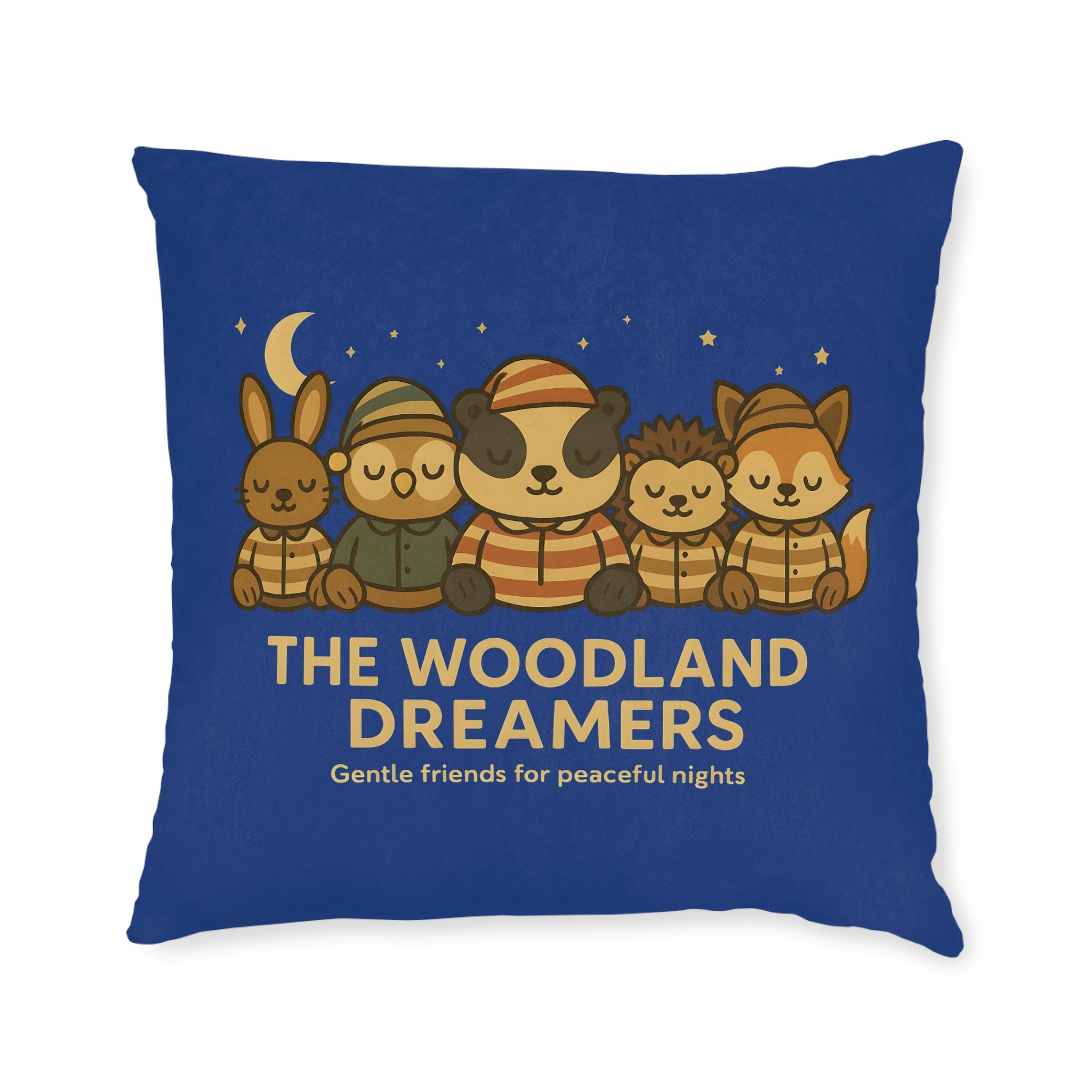 Square Cushion - Woodland Dreamers (Twilight Blue)