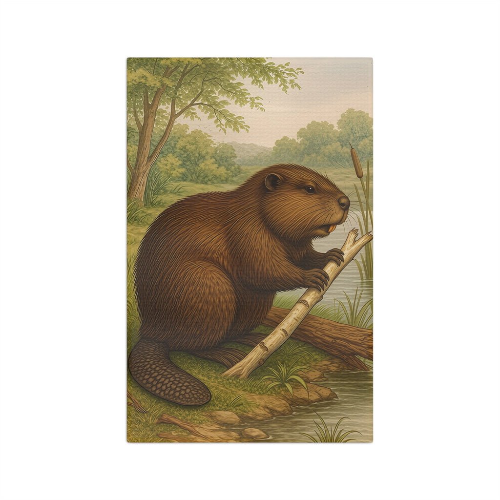 Tea Towel Microfiber  - Beaver Design