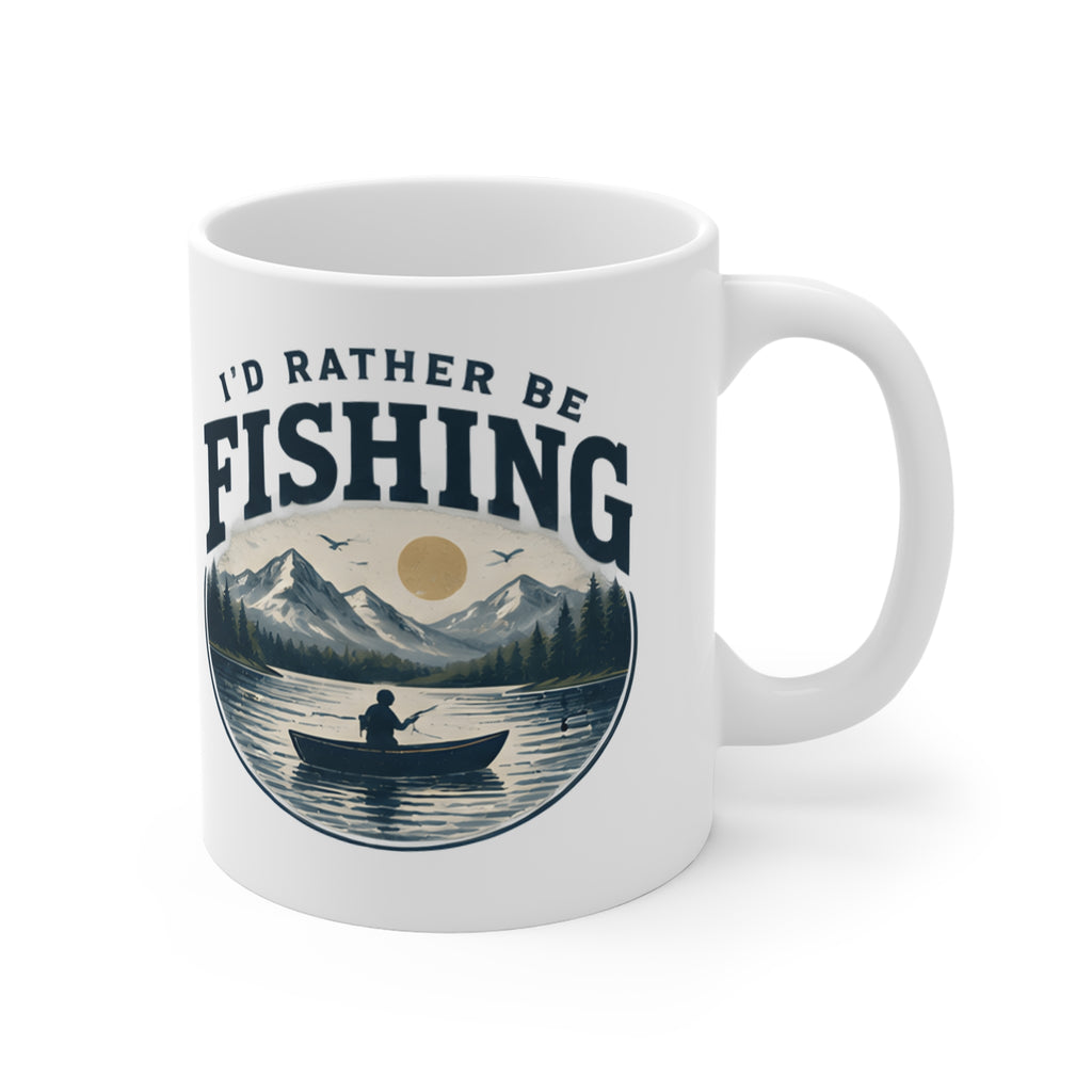 Ceramic Mug – I'd Rather Be Fishing | Fishing Lover Mug