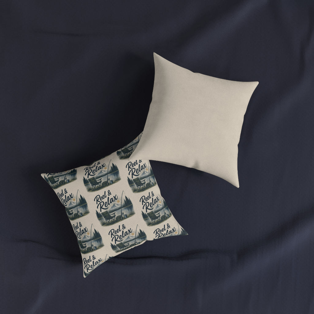Square Cushion – Reel & Relax | Fishing Lover Cushion