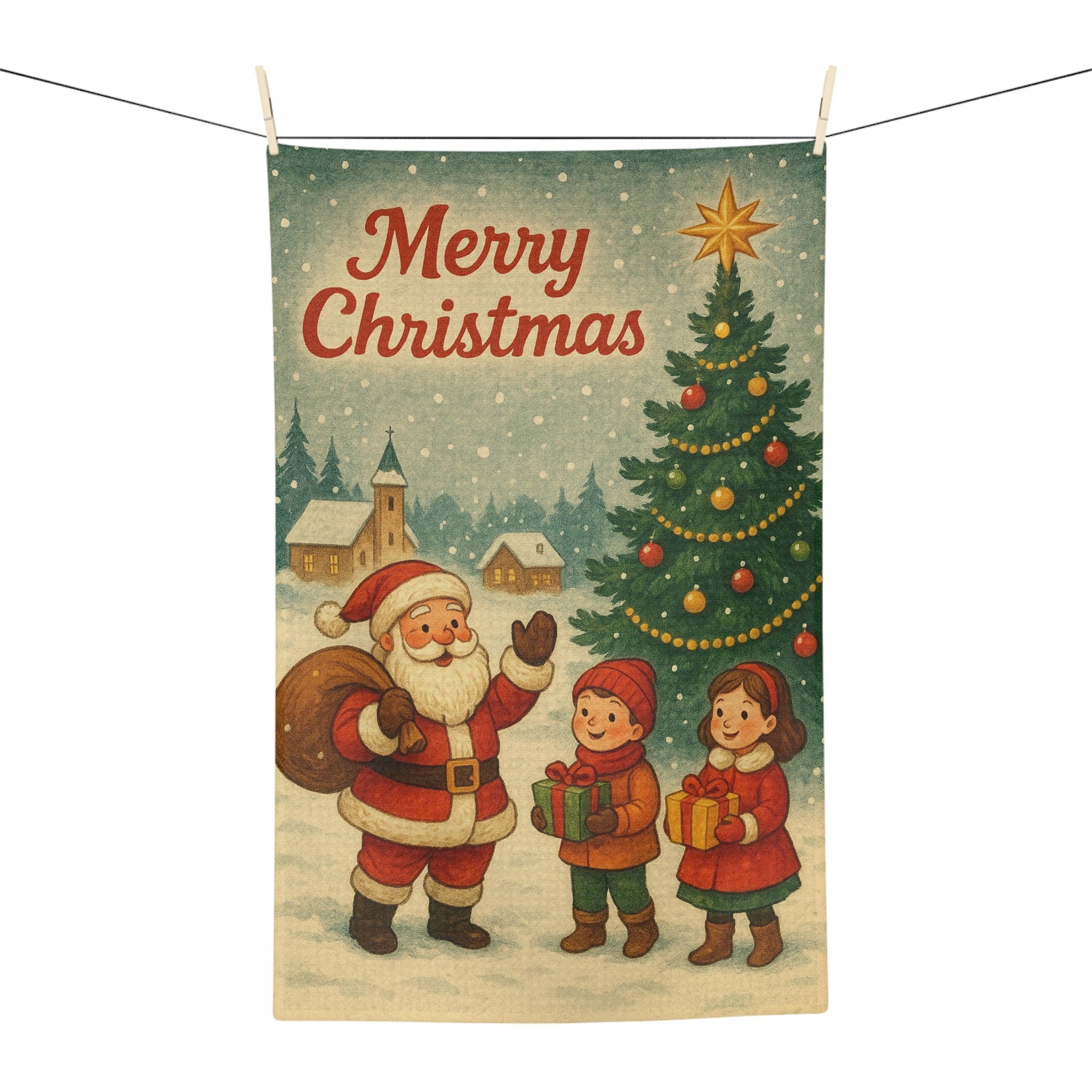 Tea Towel Microfiber - Merry Christmas