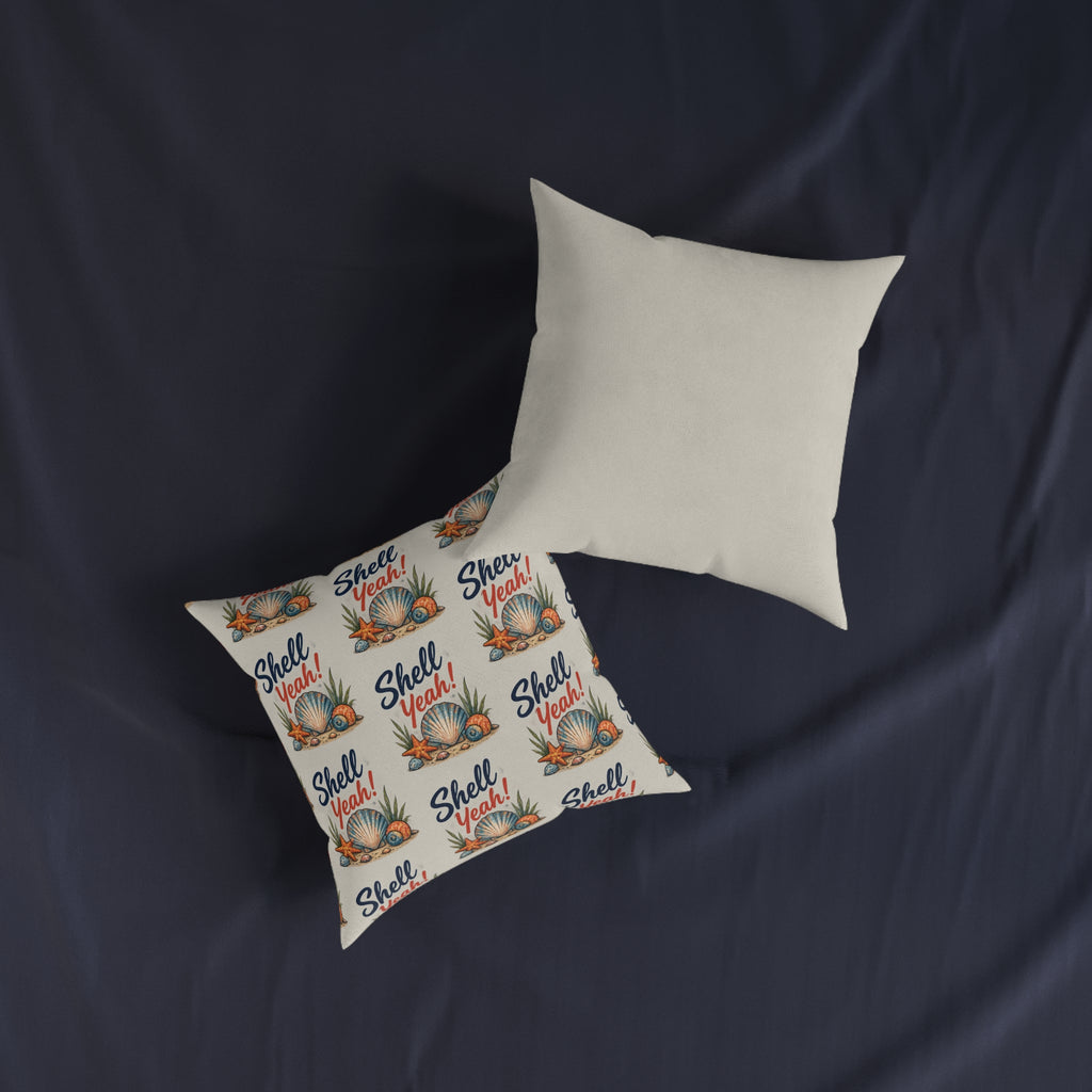 Square Cushion – Shell Yeah! | Coastal & Seaside Cushion