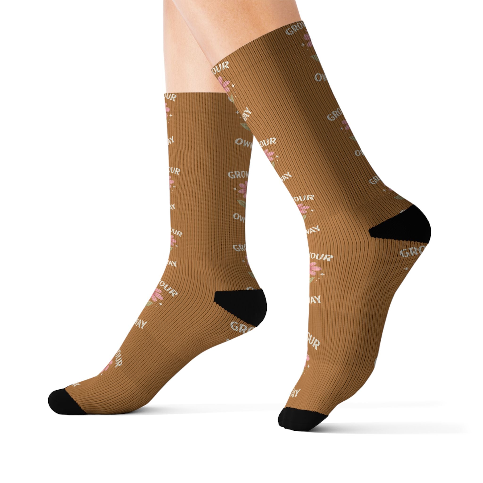 Cozy Comfort Women's Socks - Grow Your Own Way - Motivational Design