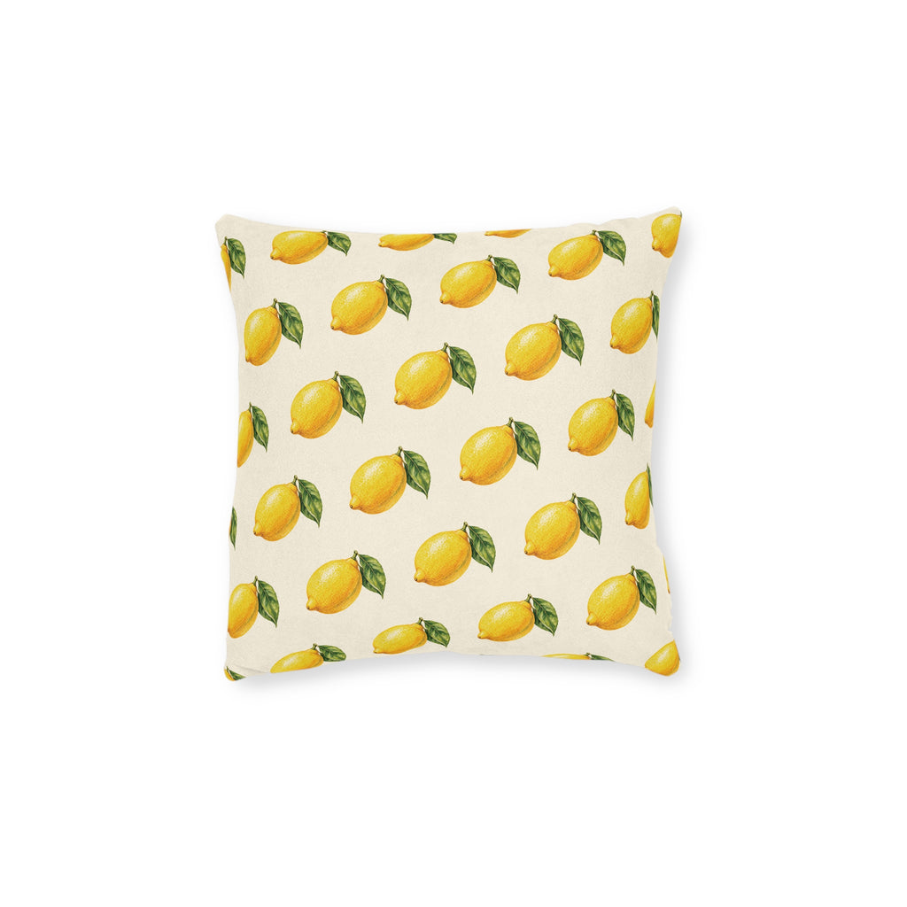 Square Cushion – Lemon Pattern | Fruit & Summer Home Decor