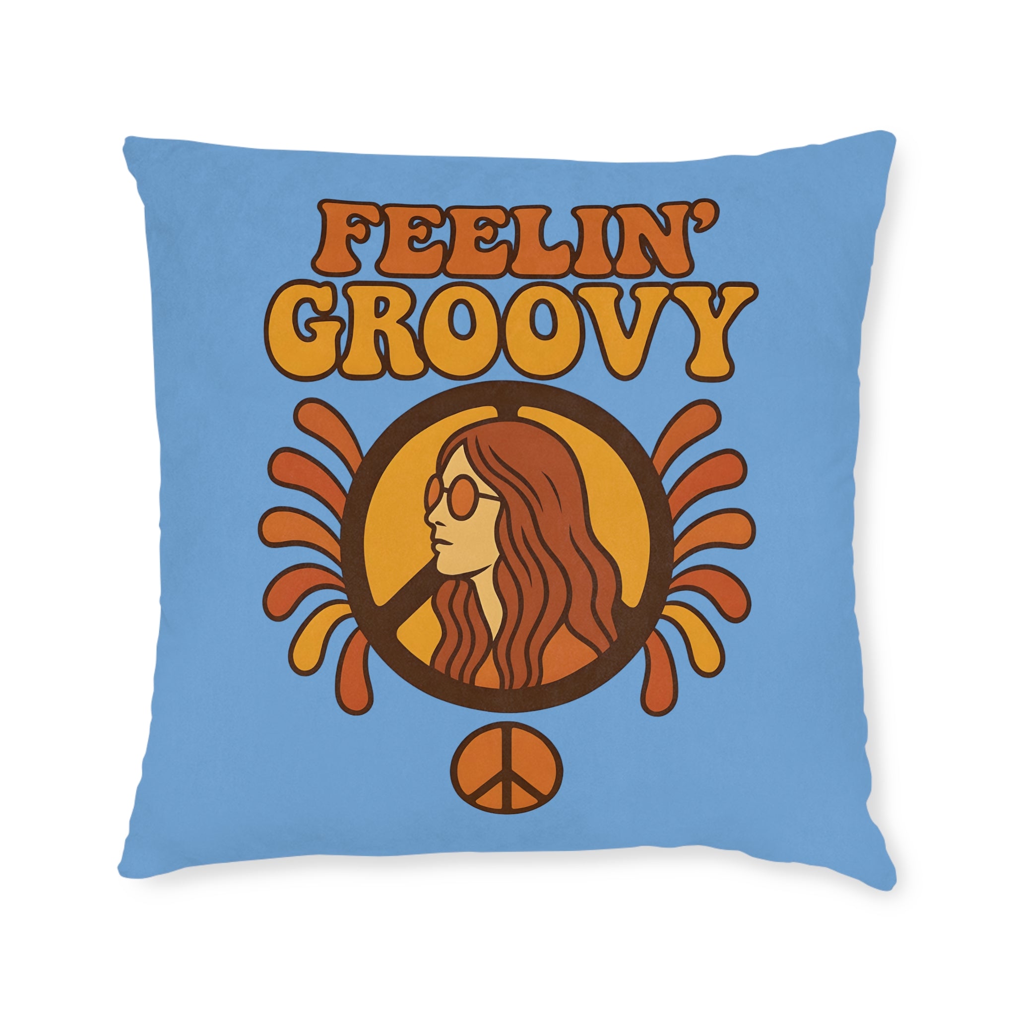 Square Cushion - Feelin' Groovy Design