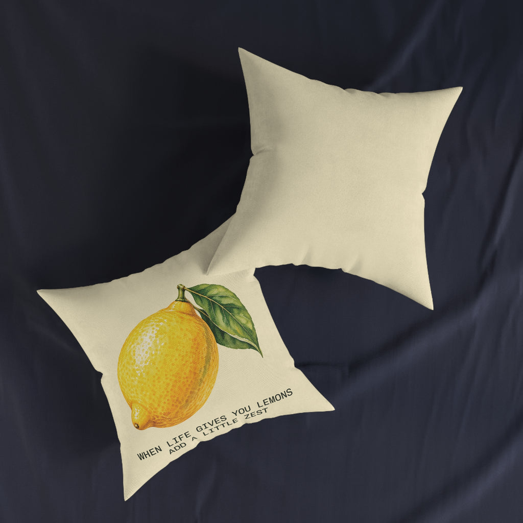 Square Cushion – Lemon | When Life Gives You Lemons, Add a Little Zest