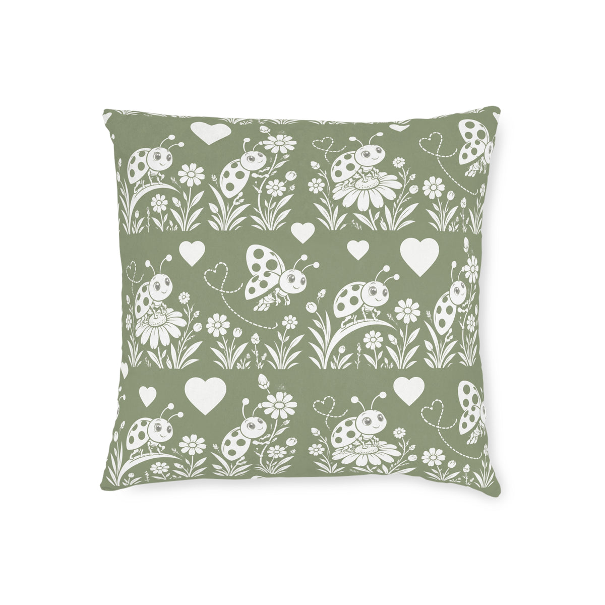 Square Cushion - Ladybird Fun