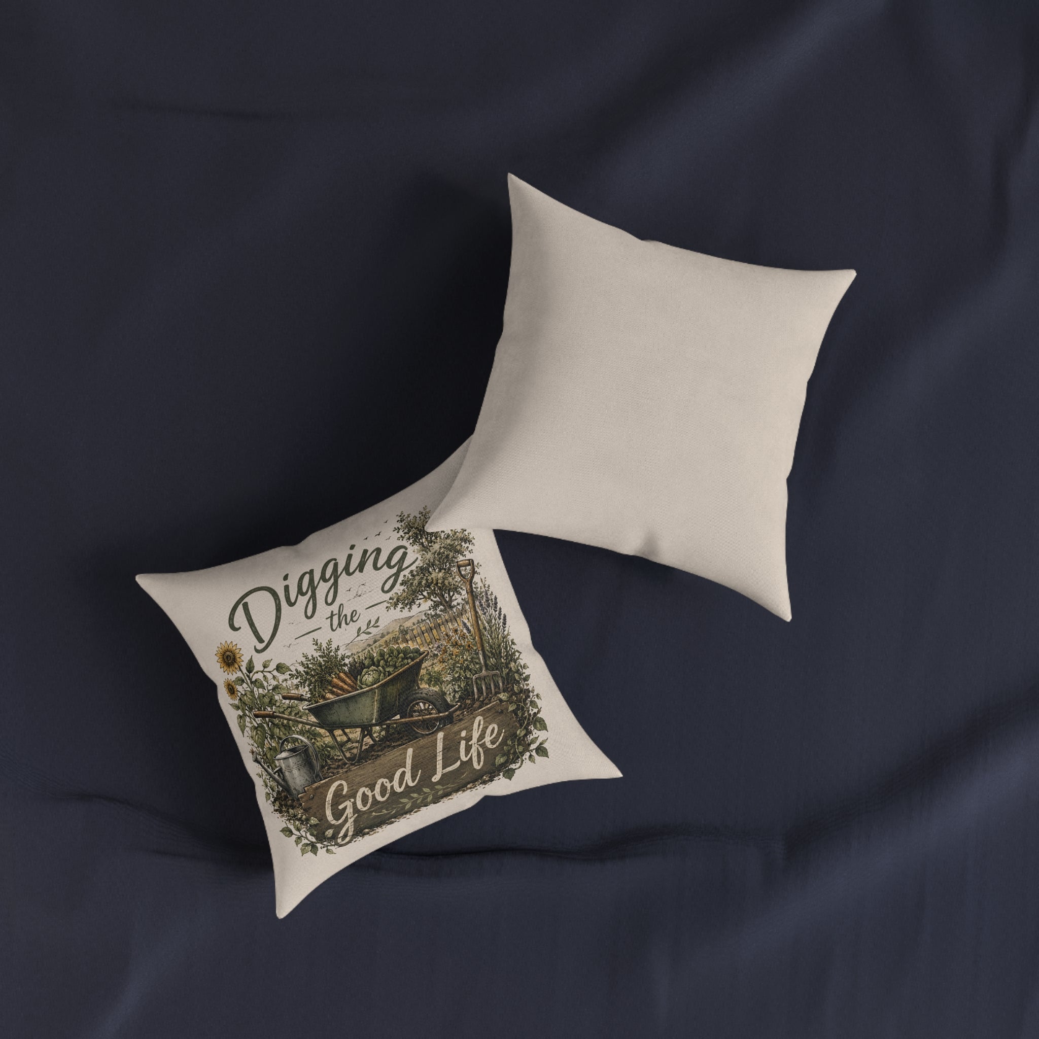 Square Cushion - Digging the Good Life