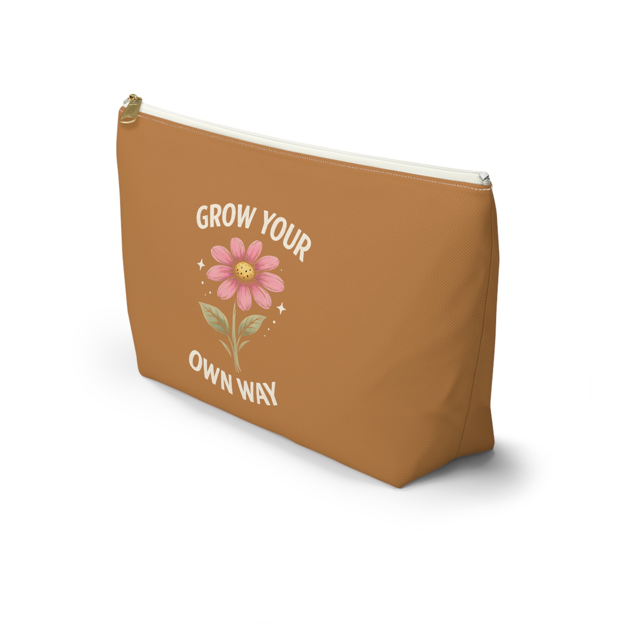 Travel Cosmetic Make-Up Bag - Grow Your Own Way - Motivational Design