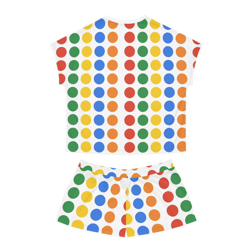 Women's Pyjama Set - Multi Colour Vibrant Circle Pattern