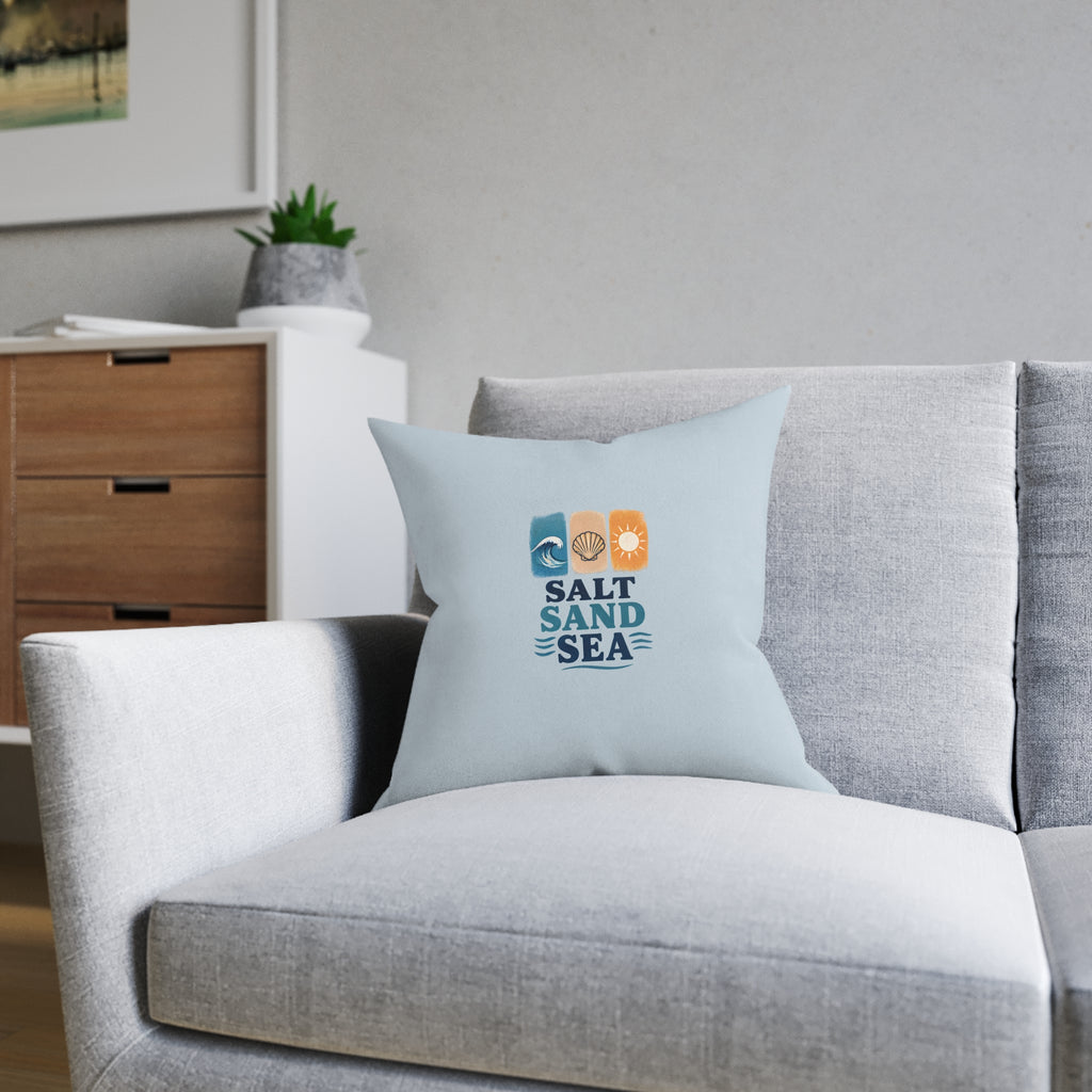 Square Cushion - Salt Sand Sea | Coastal Beach Home Decor
