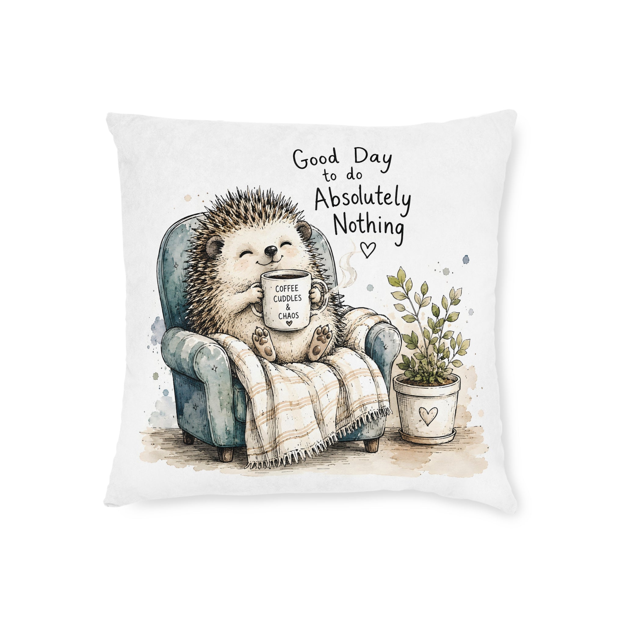 Square Cushion – Good Day to Do Absolutely Nothing | Funny Relaxing Cushion