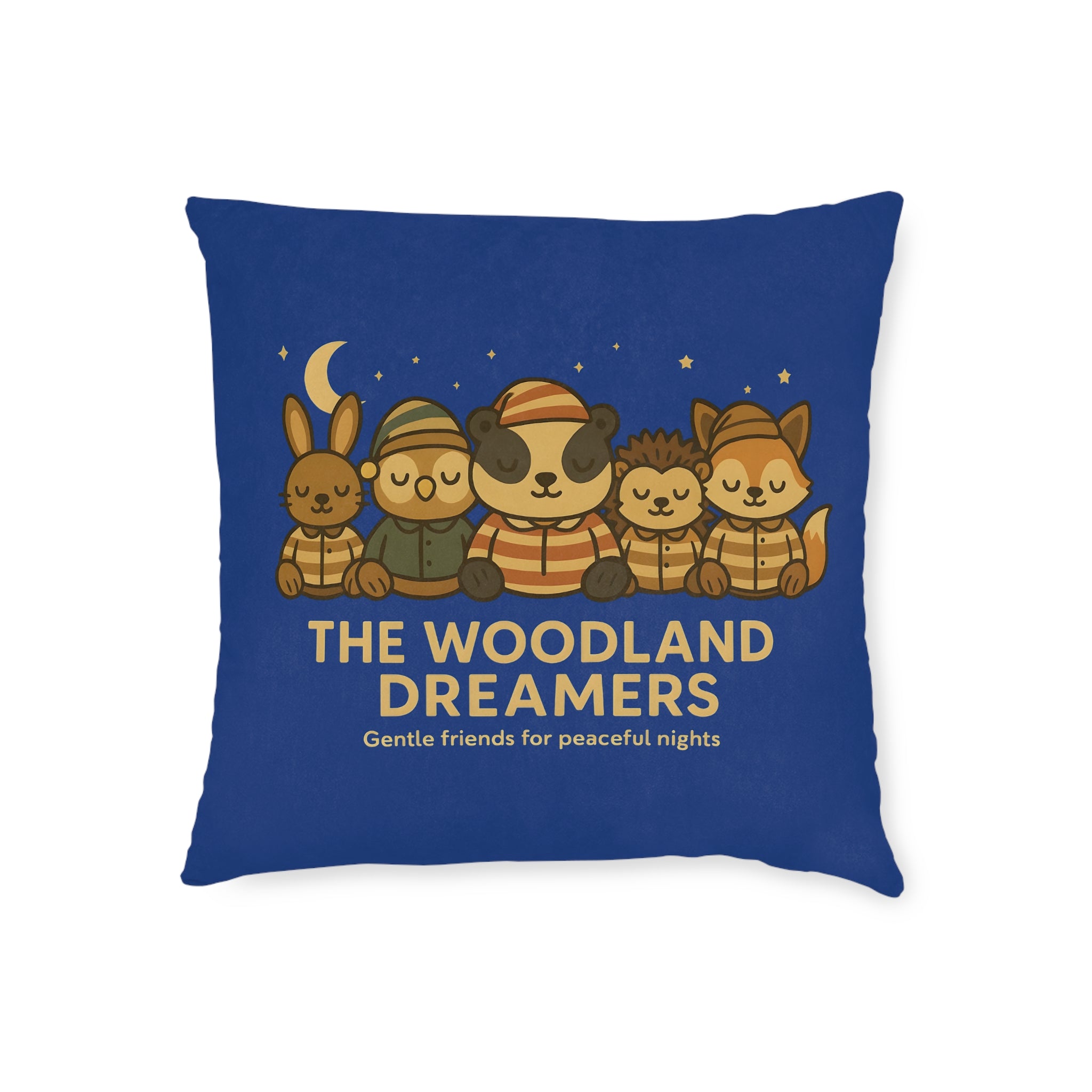 Square Cushion - Woodland Dreamers (Twilight Blue)