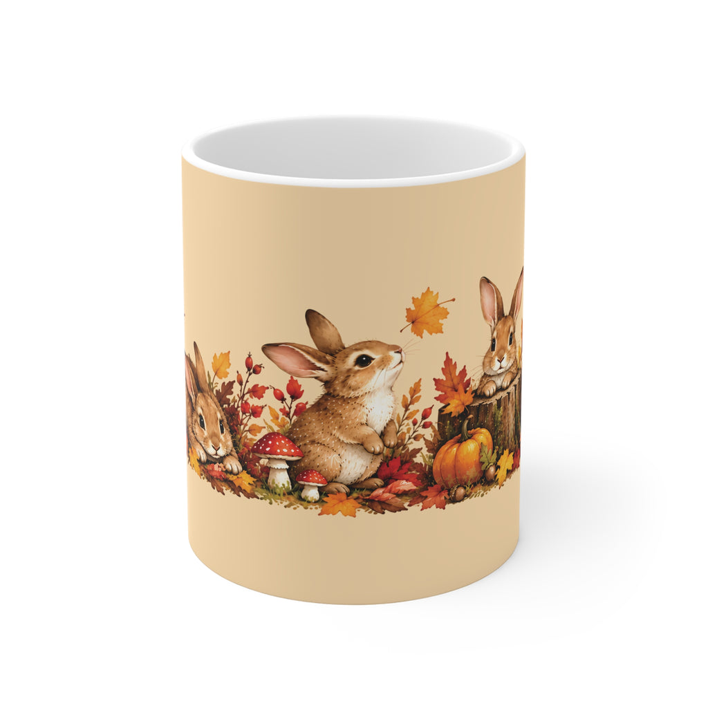 Ceramic Mug - Rabbit Autumn Fun